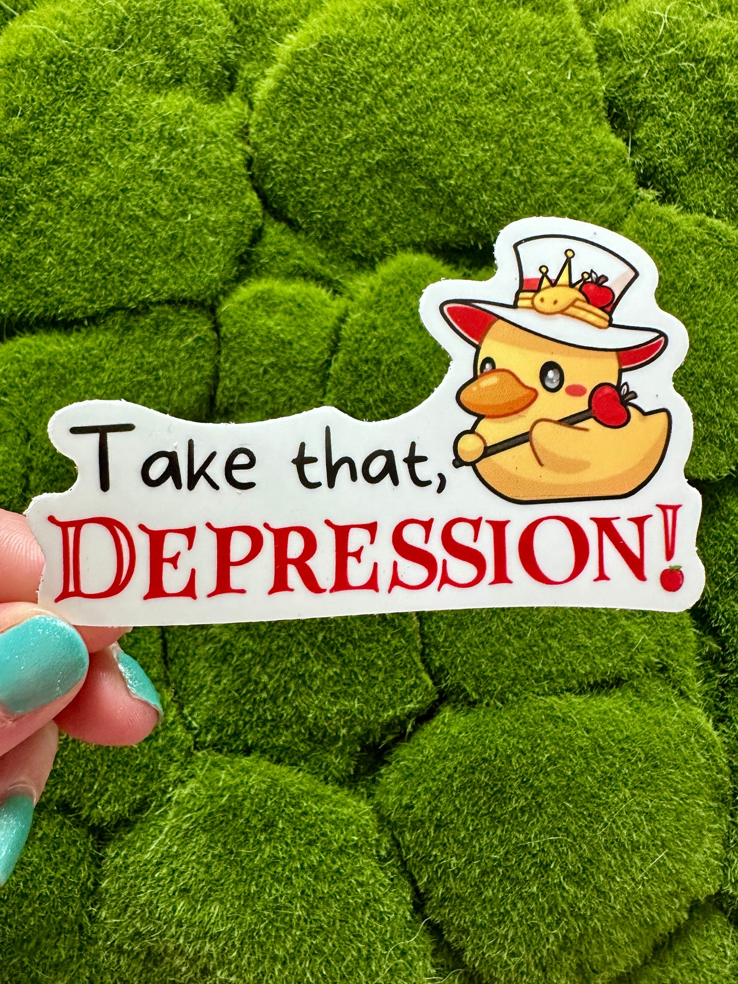Hazbin Hotel - "Take That, Depression" Lucifer Duck Sticker