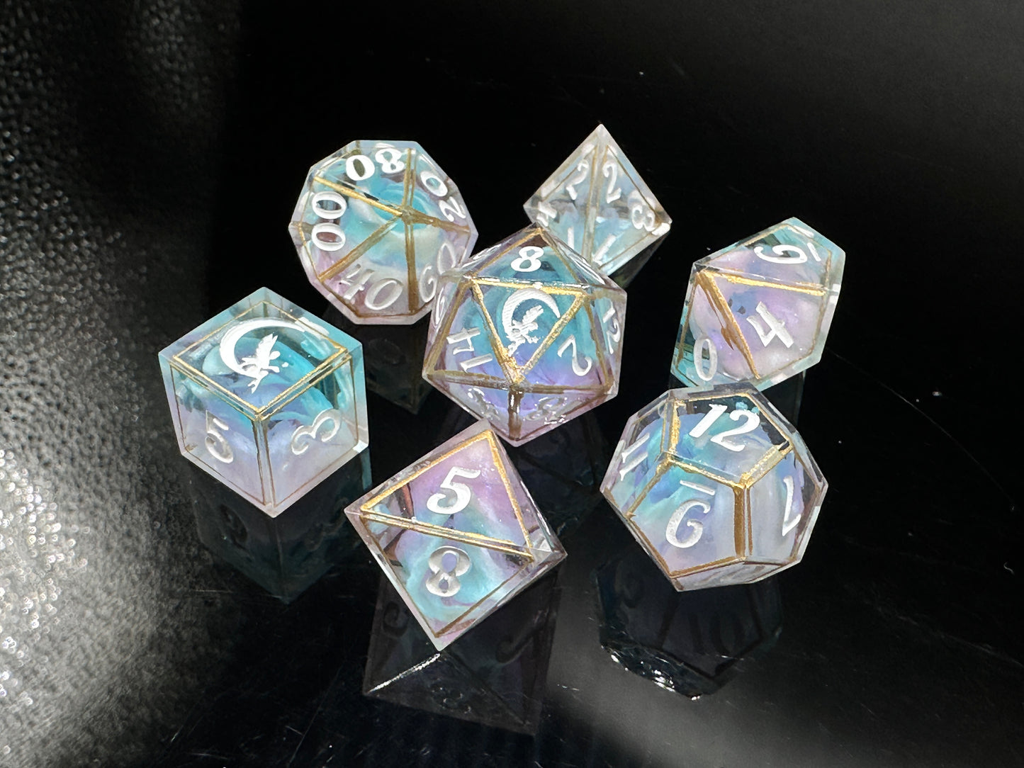 "Unicorn Cloud" 7Pc Terrarium Dice Set