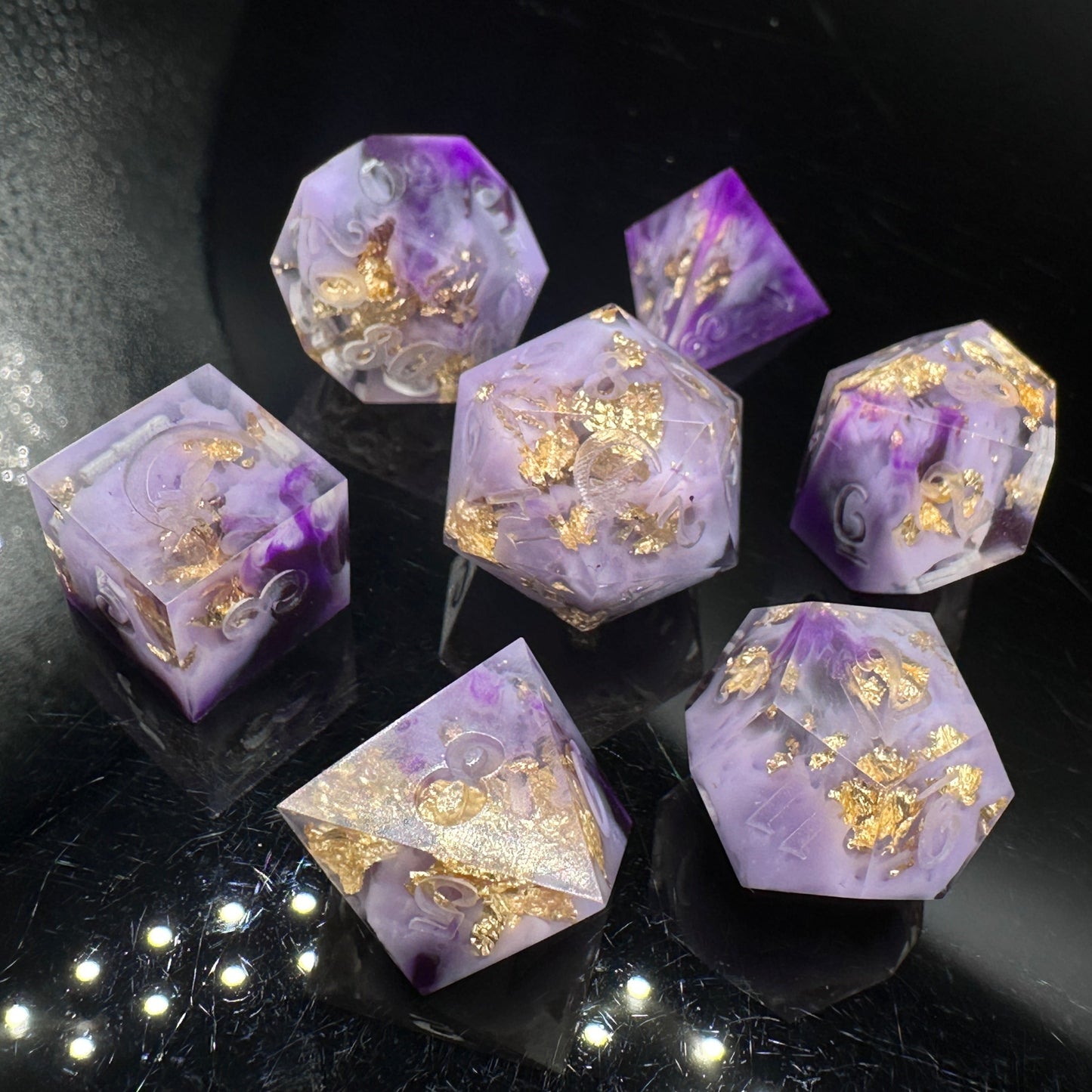 "Lady in Lilac" 7Pc Dice Set