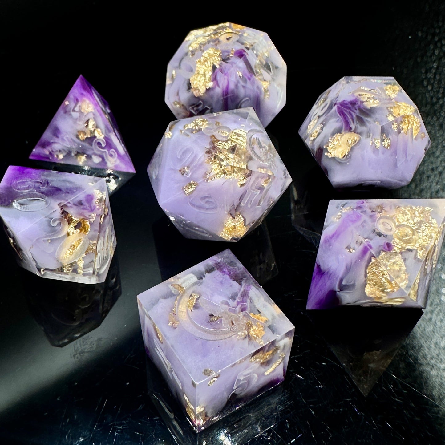 "Lady in Lilac" 7Pc Dice Set