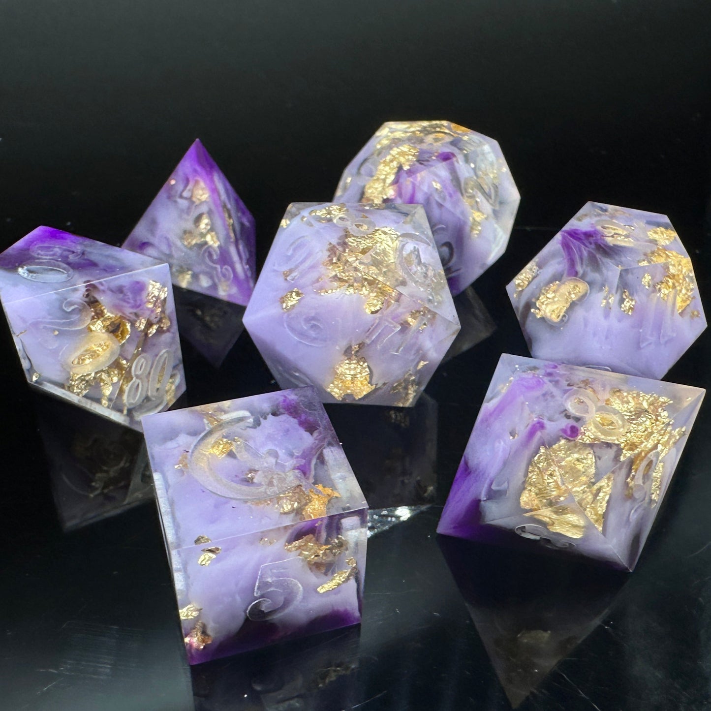 "Lady in Lilac" 7Pc Dice Set