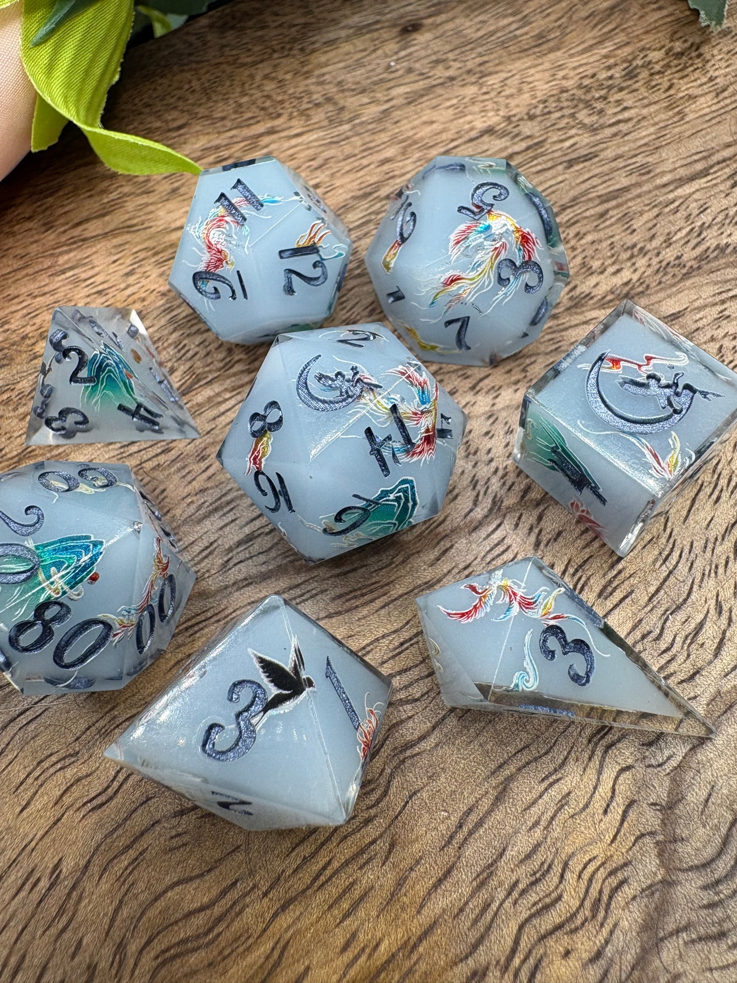 "Phoenix Territory" 8pc Dice Set