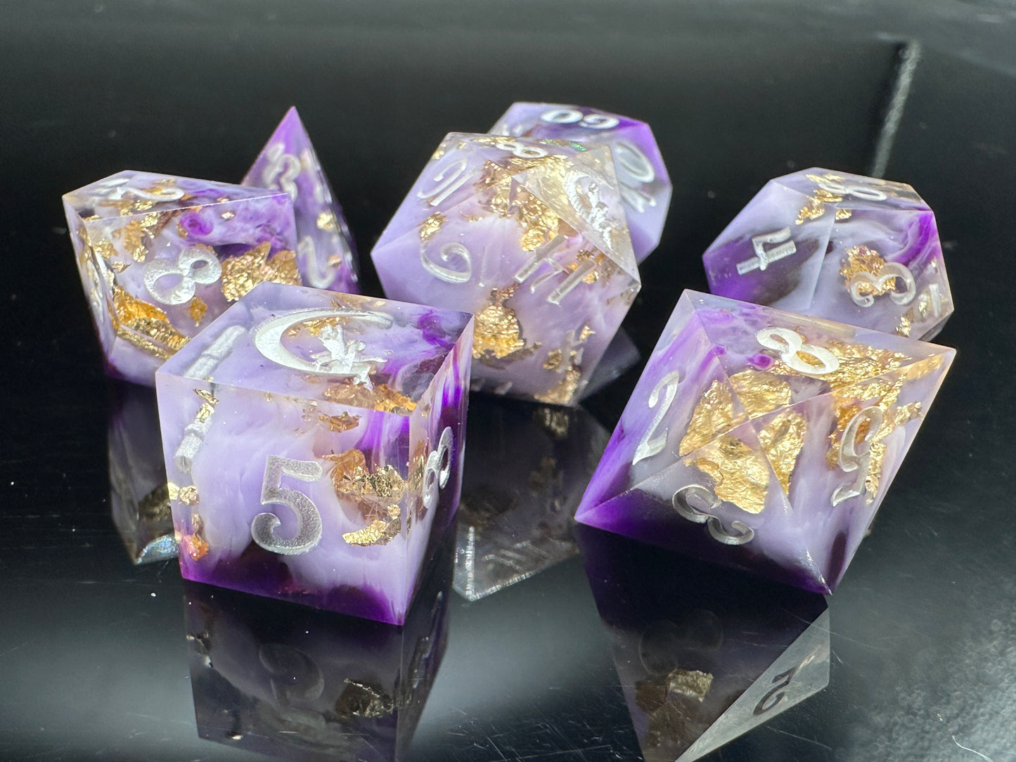 "Lady in Lilac" 7Pc Dice Set