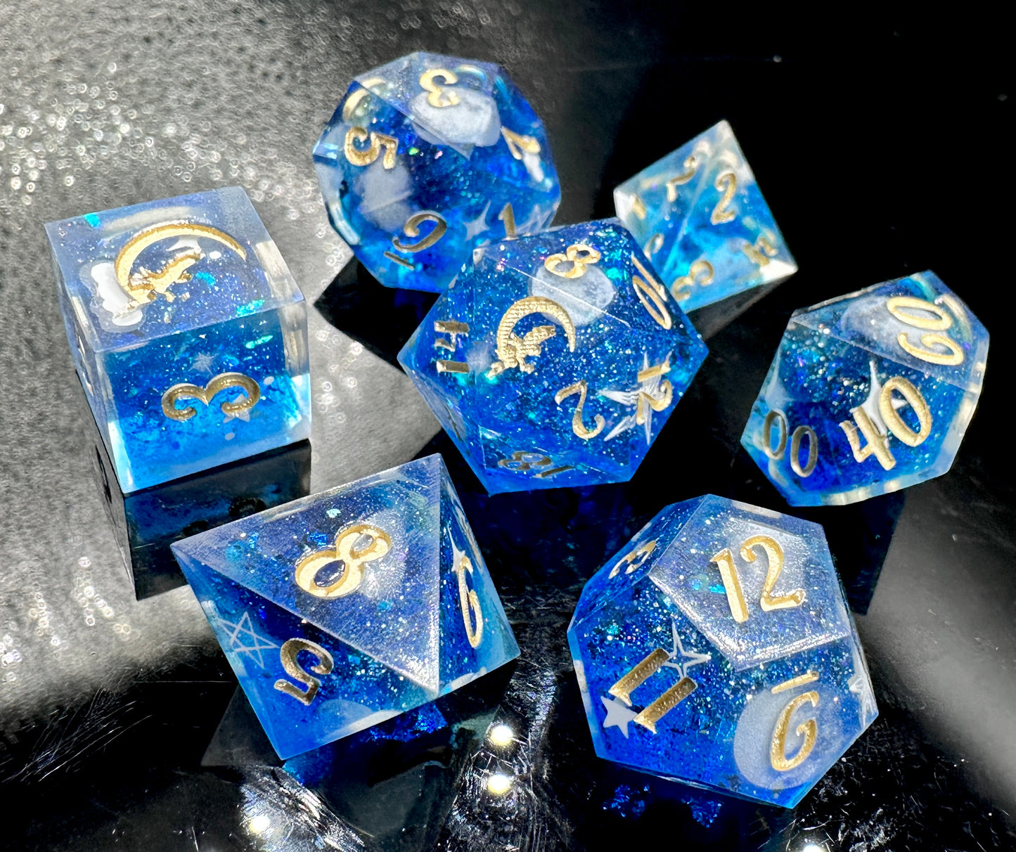 "Starfall" 7Pc Dice Set