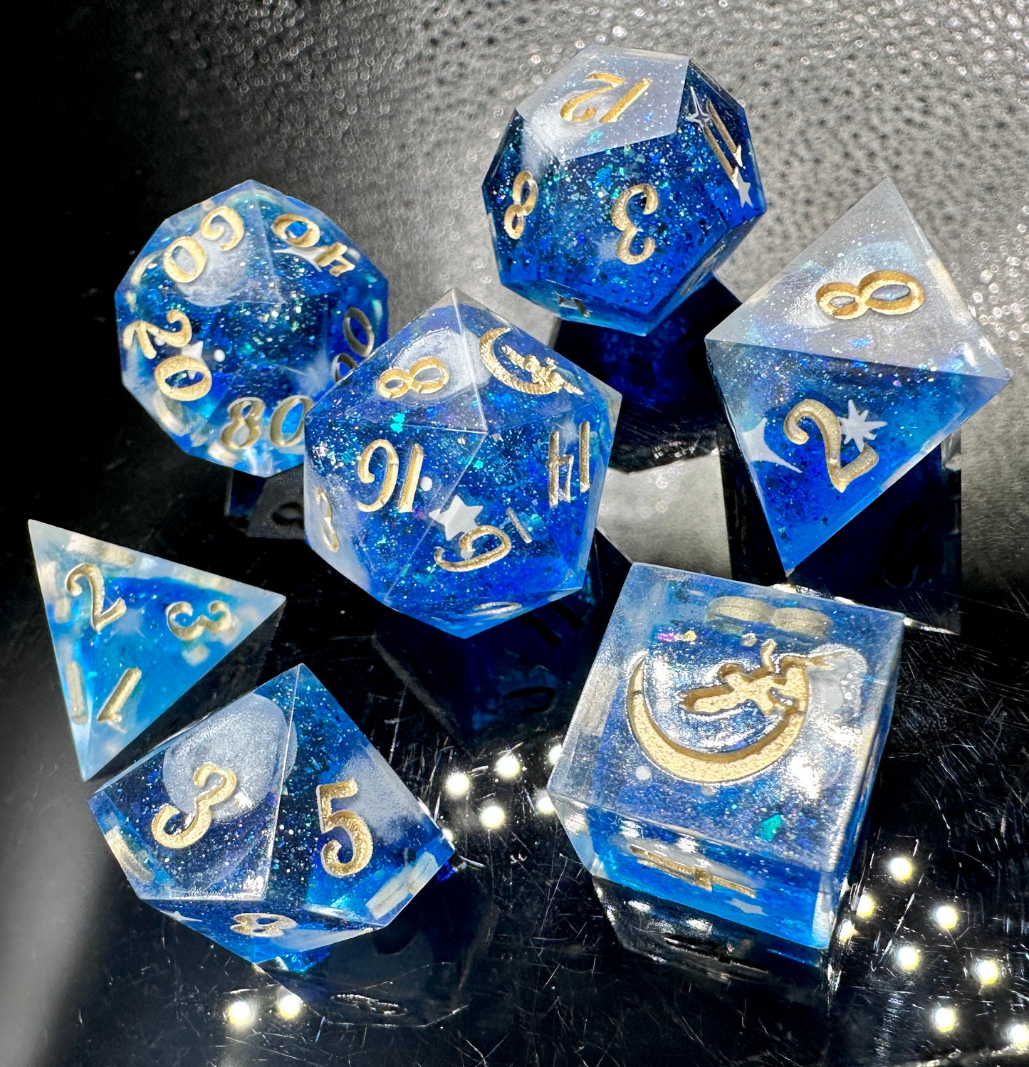 "Starfall" 7Pc Dice Set