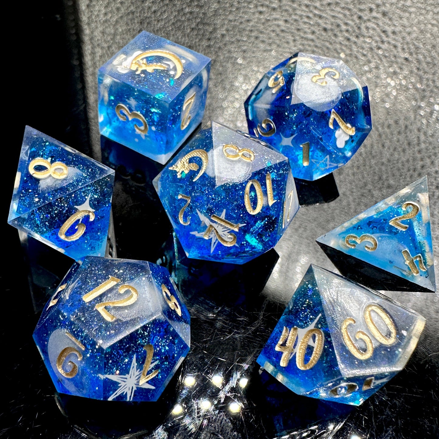 "Starfall" 7Pc Dice Set