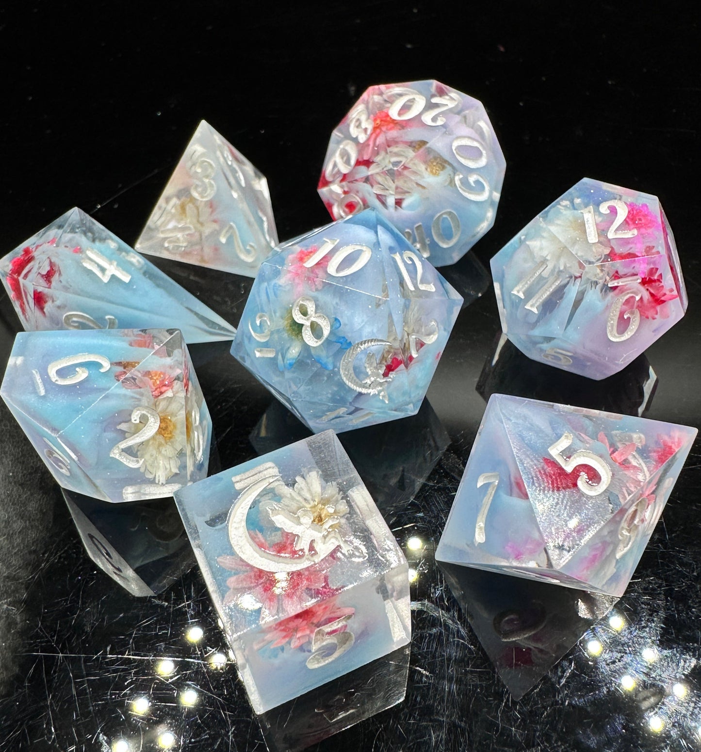 "Mystic Petal" 8Pc Dice Set