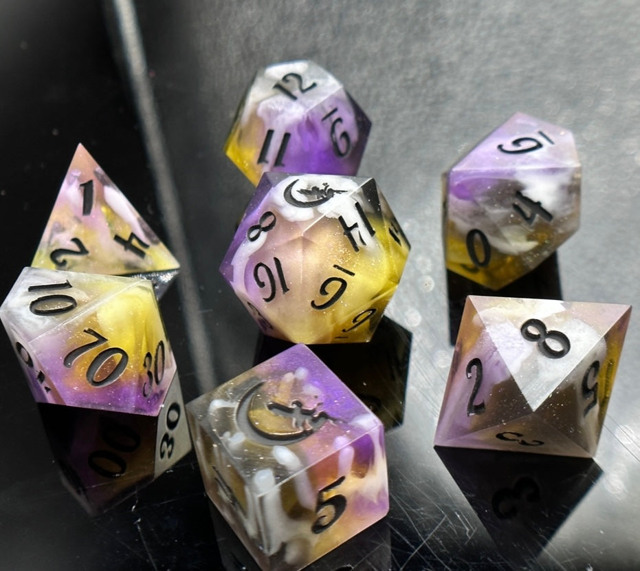 "Fusion" 7Pc NonBinary Pride Dice Set