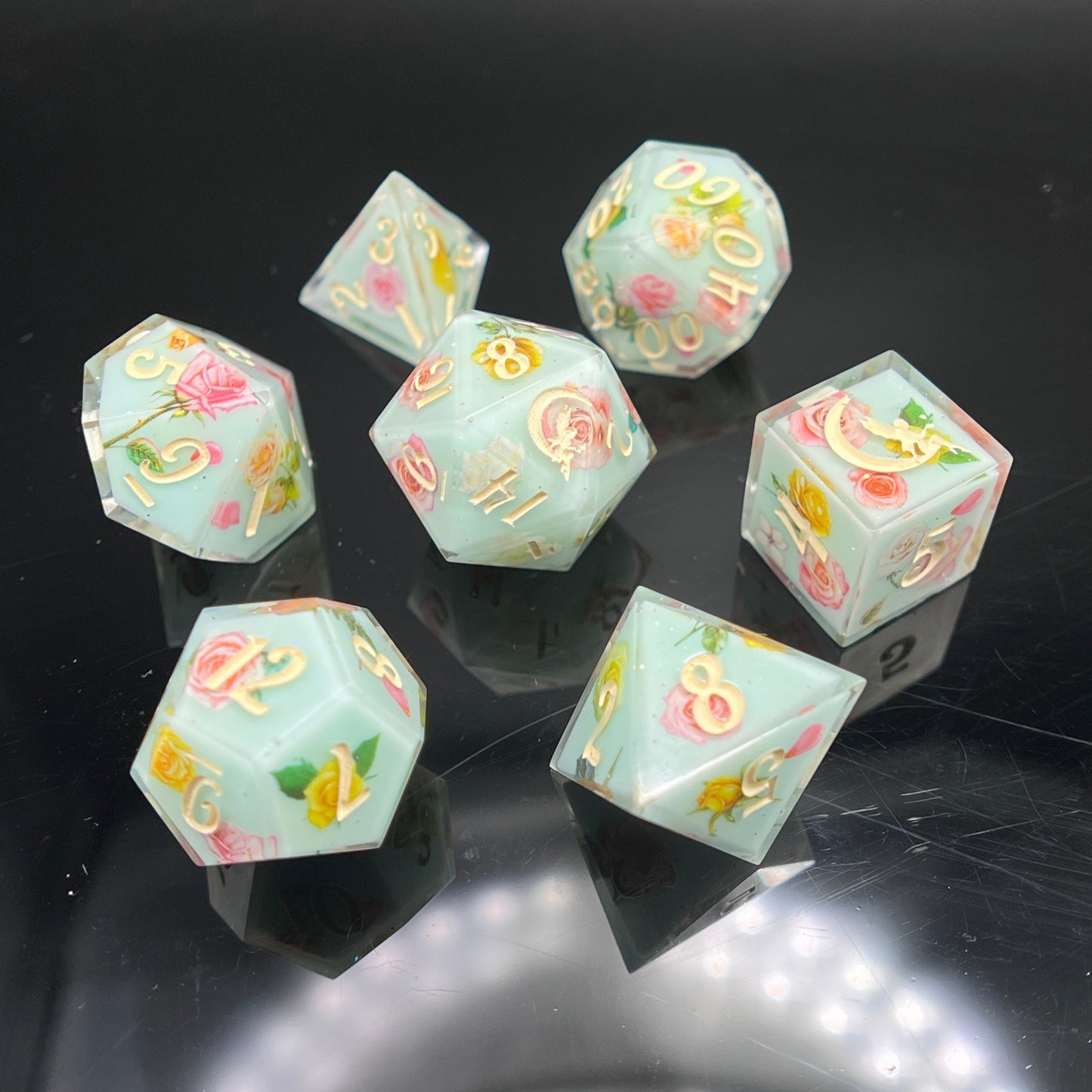 "Afternoon Tea" 7pc Dice Set