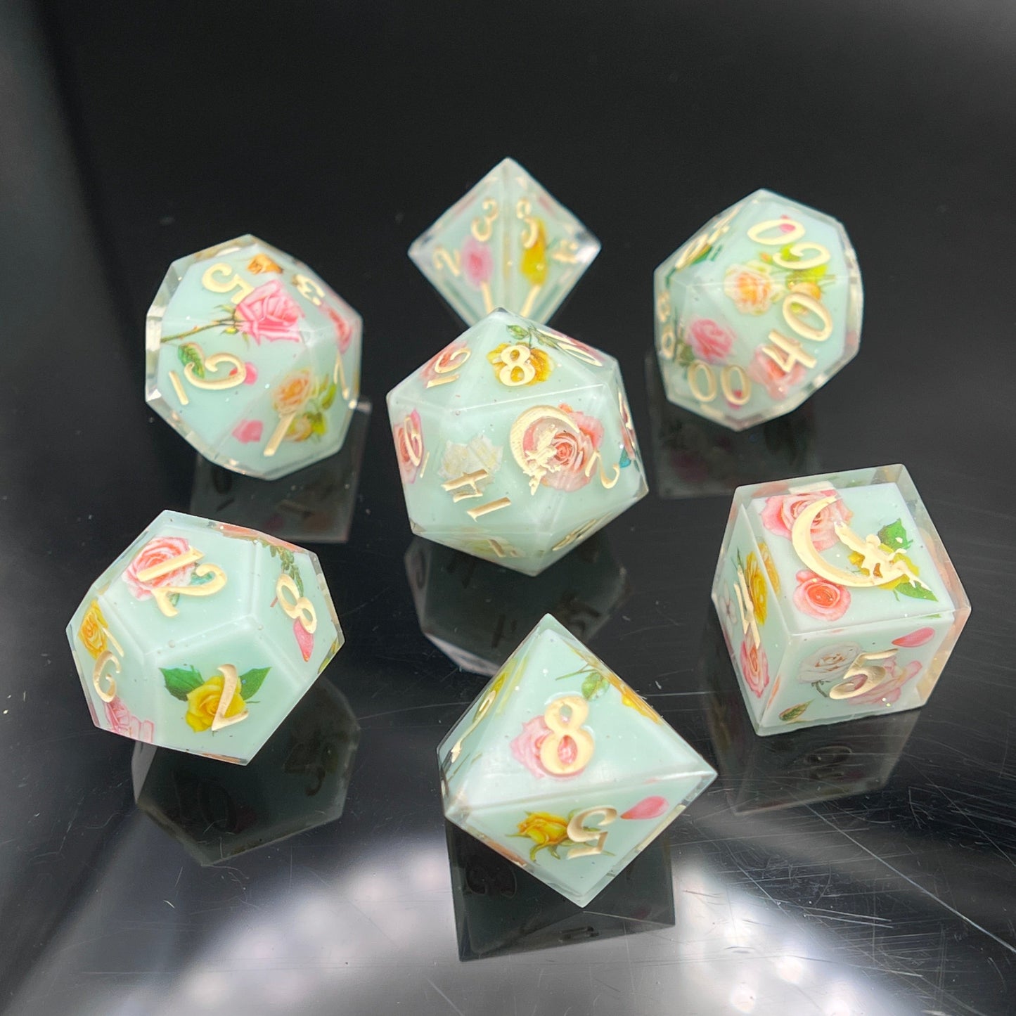"Afternoon Tea" 7pc Dice Set