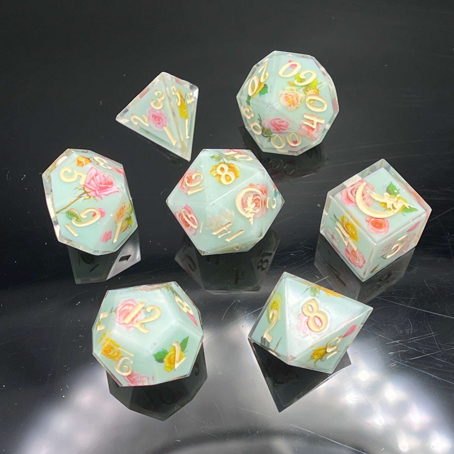 "Afternoon Tea" 7pc Dice Set
