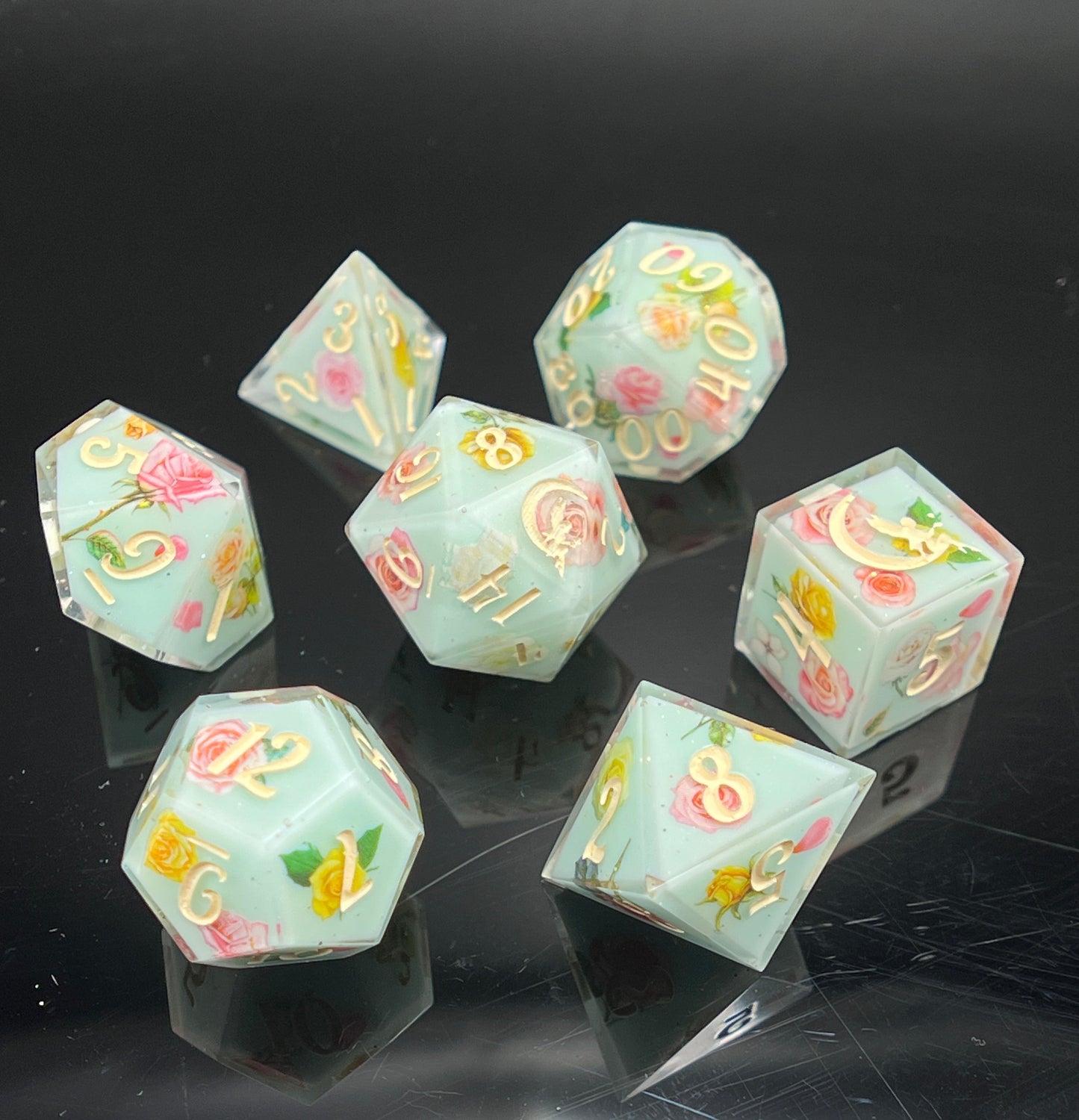 "Afternoon Tea" 7pc Dice Set