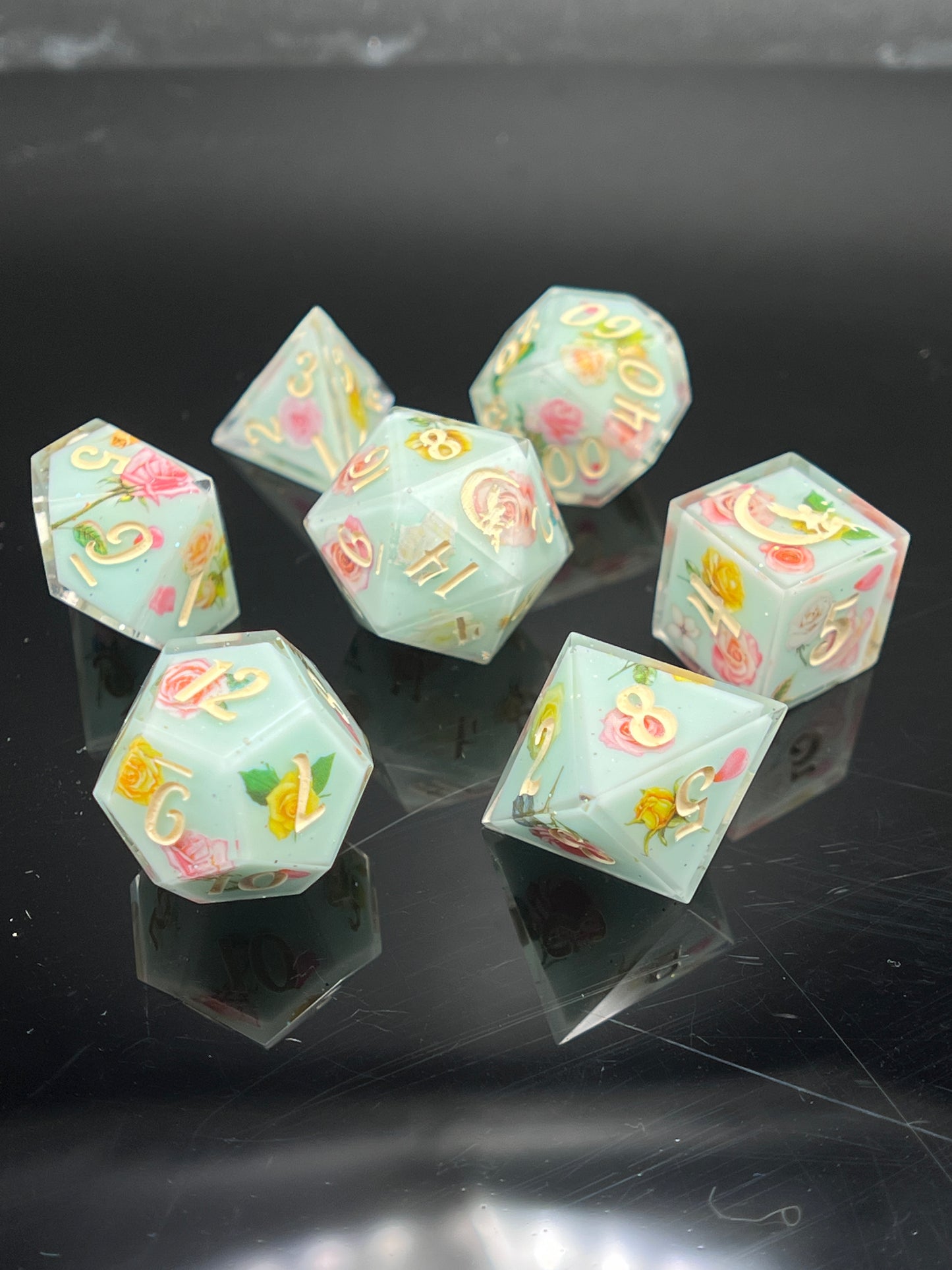"Afternoon Tea" 7pc Dice Set