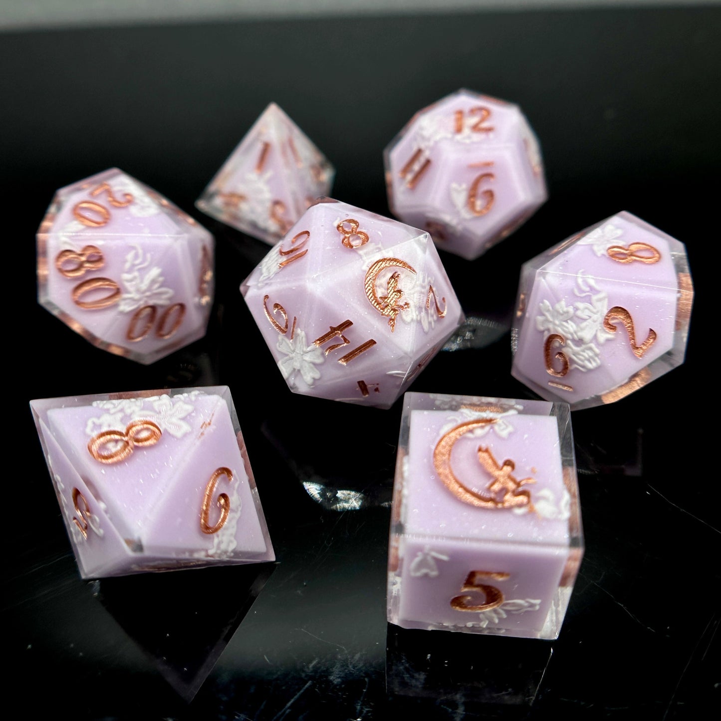"Lavender Milk Bath" 7pc Dice Set