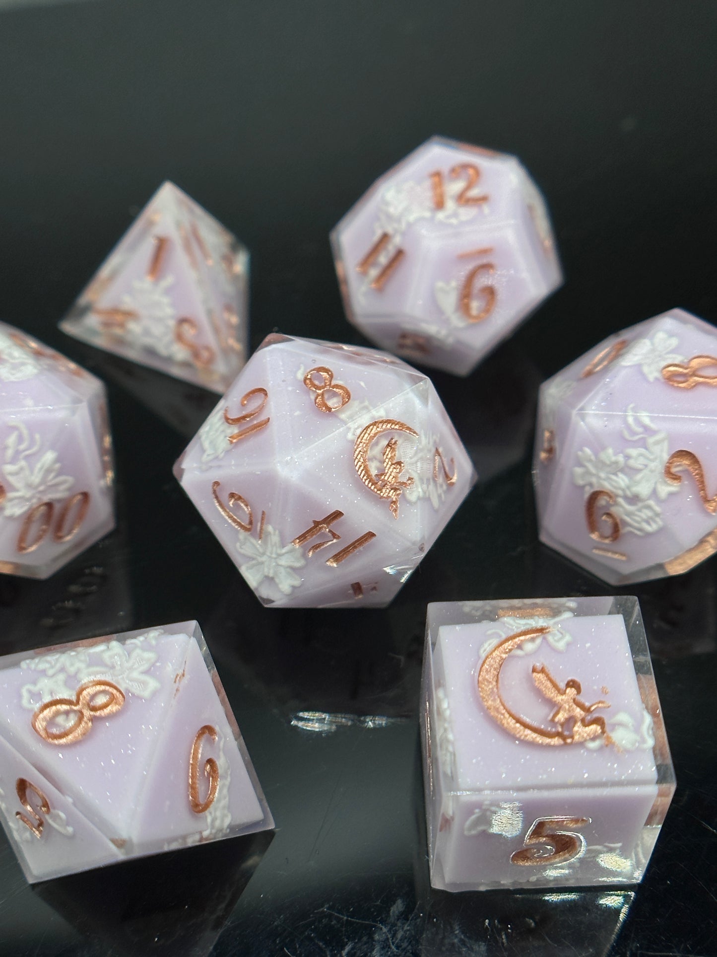 "Lavender Milk Bath" 7pc Dice Set