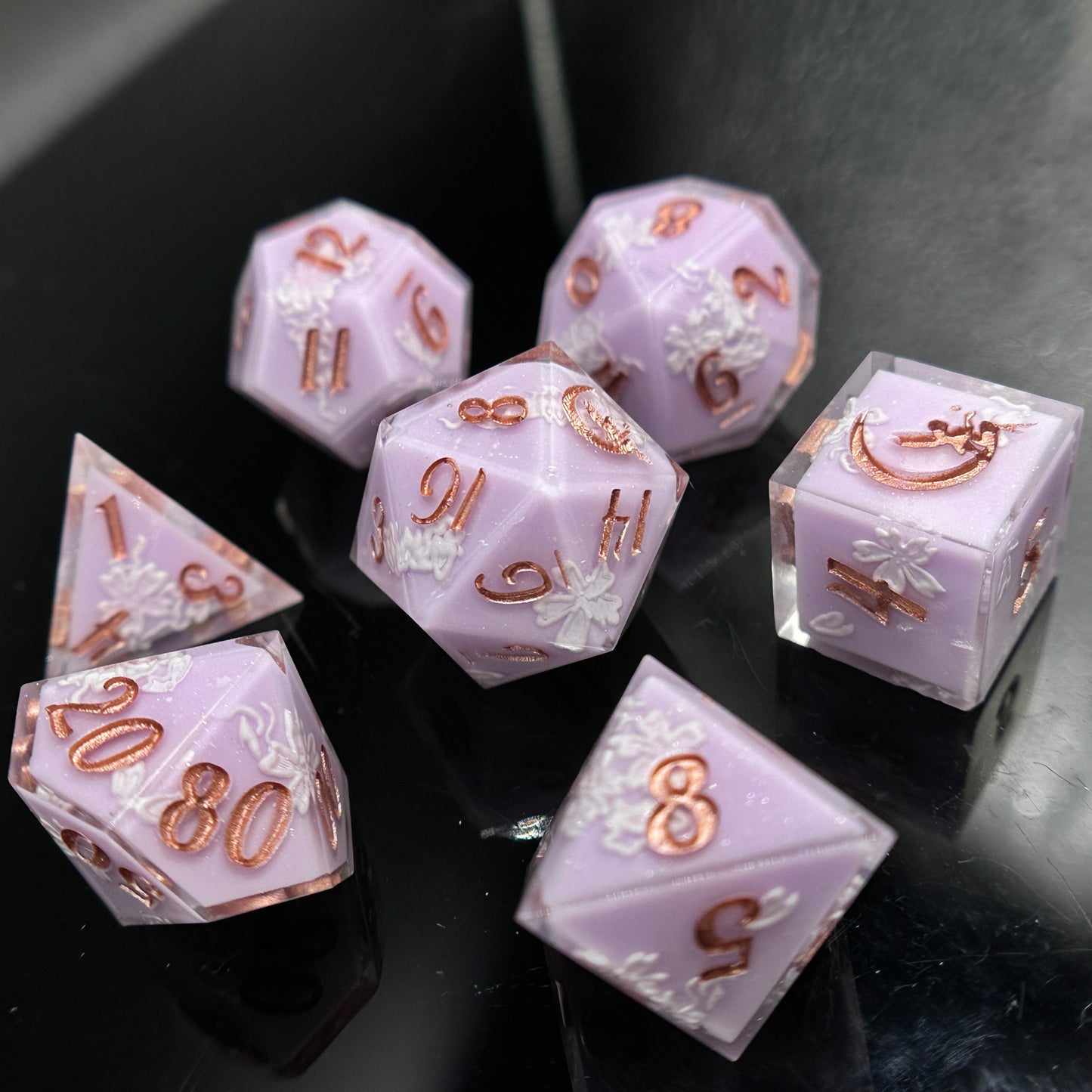 "Lavender Milk Bath" 7pc Dice Set