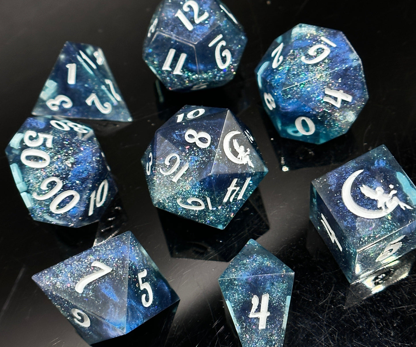 "Midnights" 8pc Dice Set
