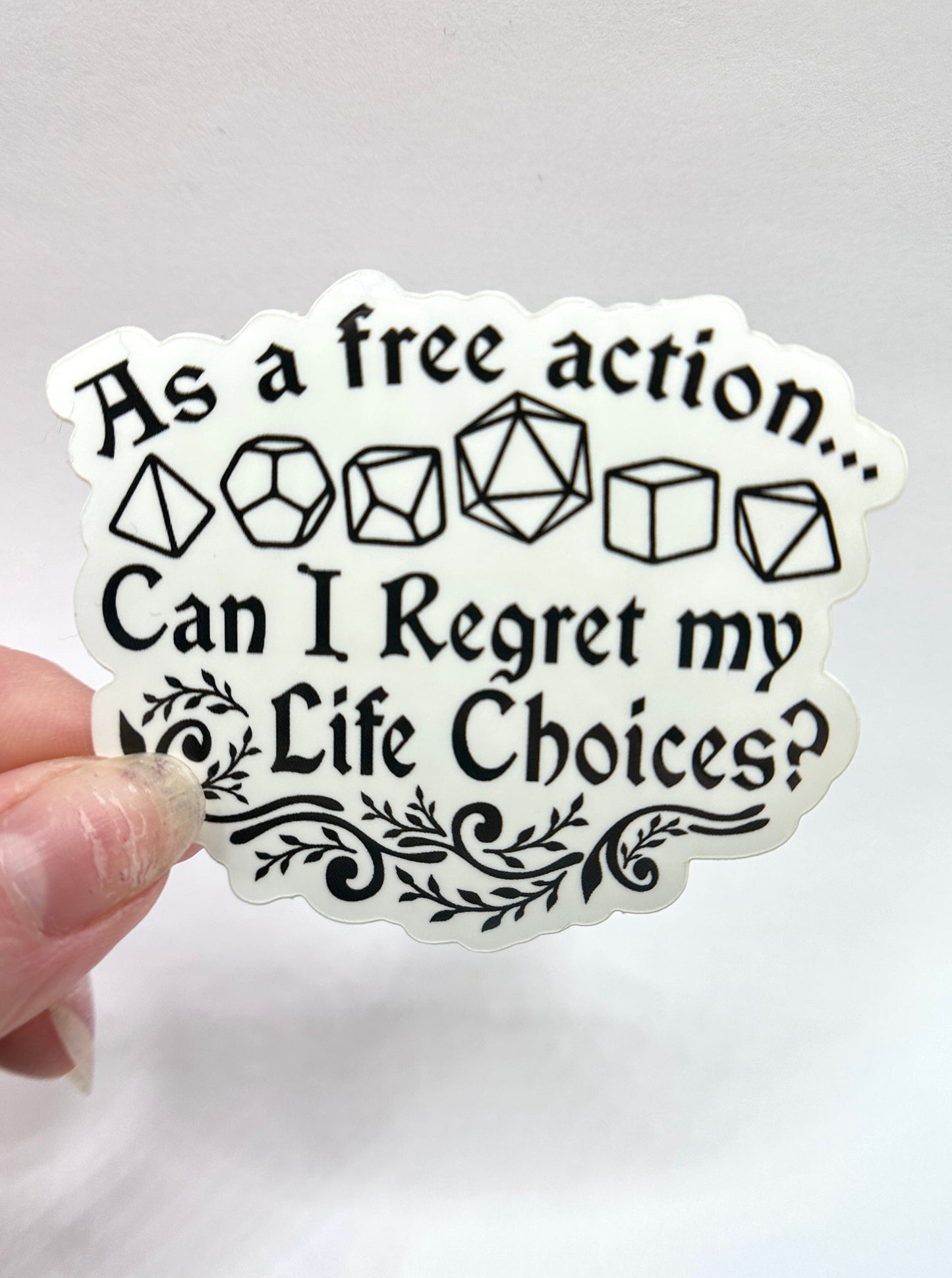 Regret Life Choices Sticker