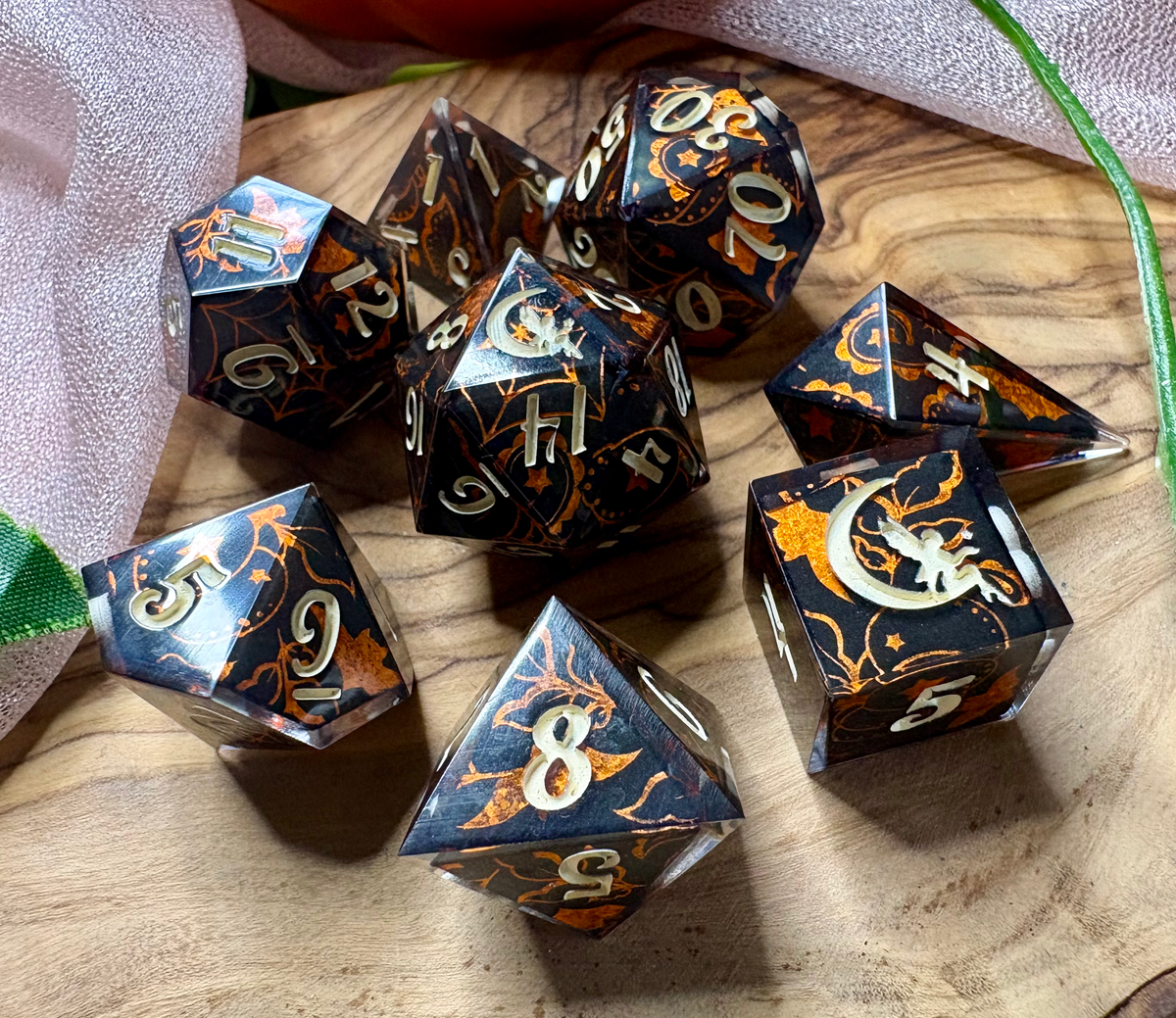 "Hexed Harvest" Dice Set 🎃🖤
