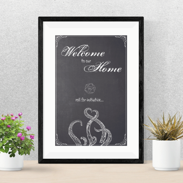 Chalkboard Welcome D&D Poster