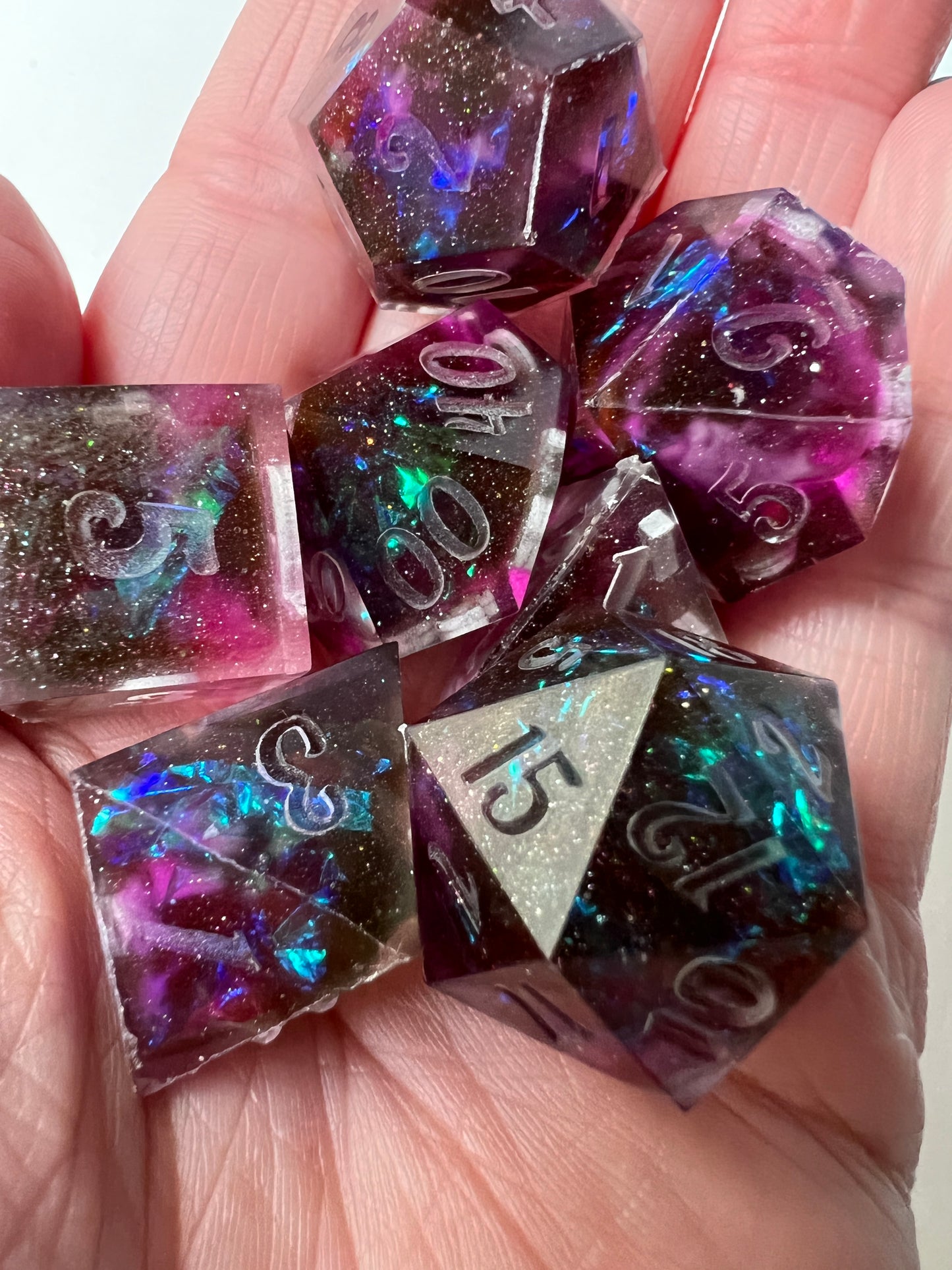 "Nebula's Glow" 7pc Dice Set