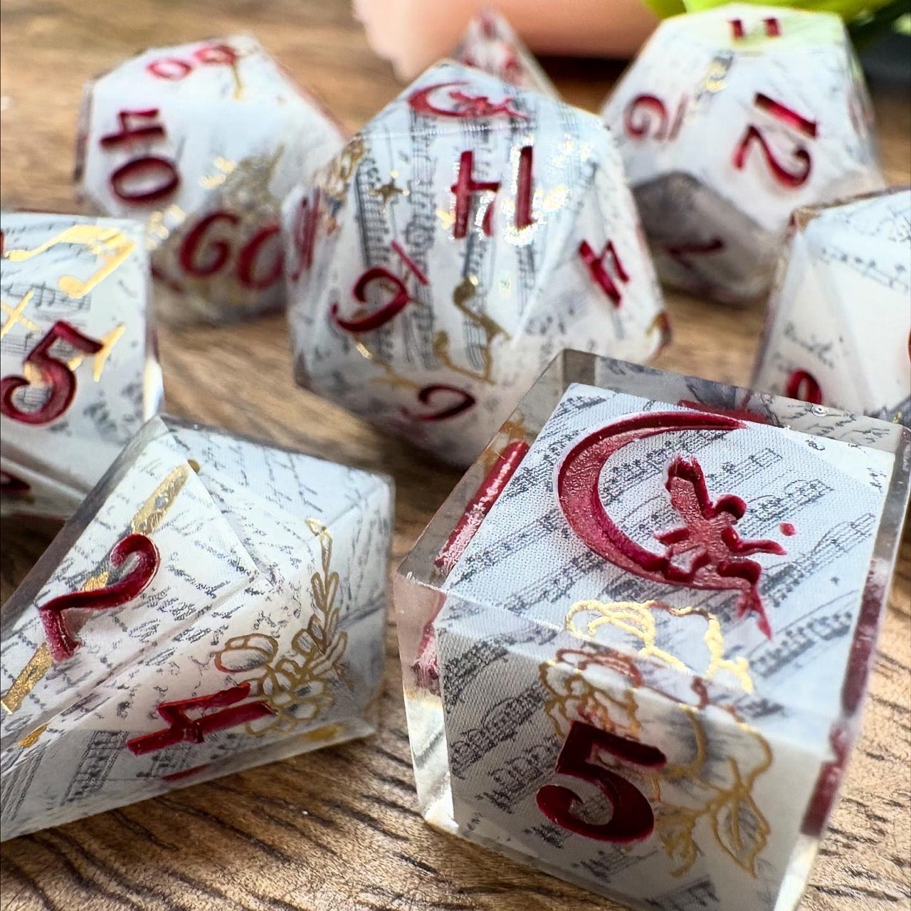 "Tortured Poet" Dice Set (TTPD + Bard Inspired)
