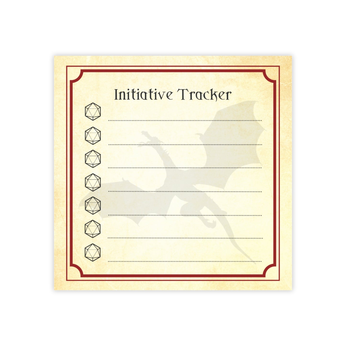 Initiative Tracker Post-It Notes