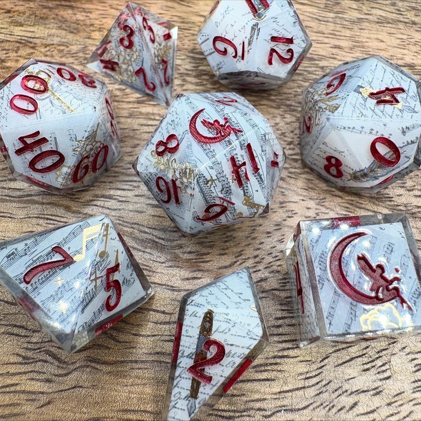 "Tortured Poet" Dice Set (TTPD + Bard Inspired)