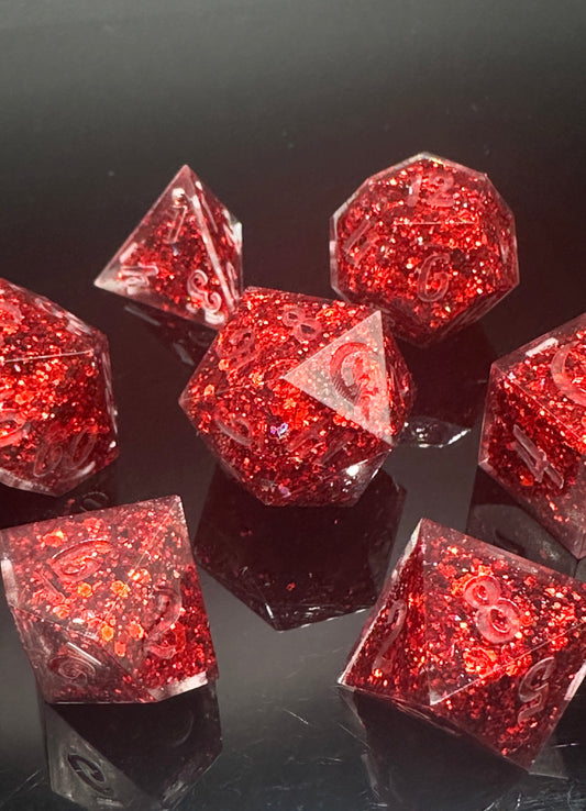 "Ruby Slippers" Dice Set