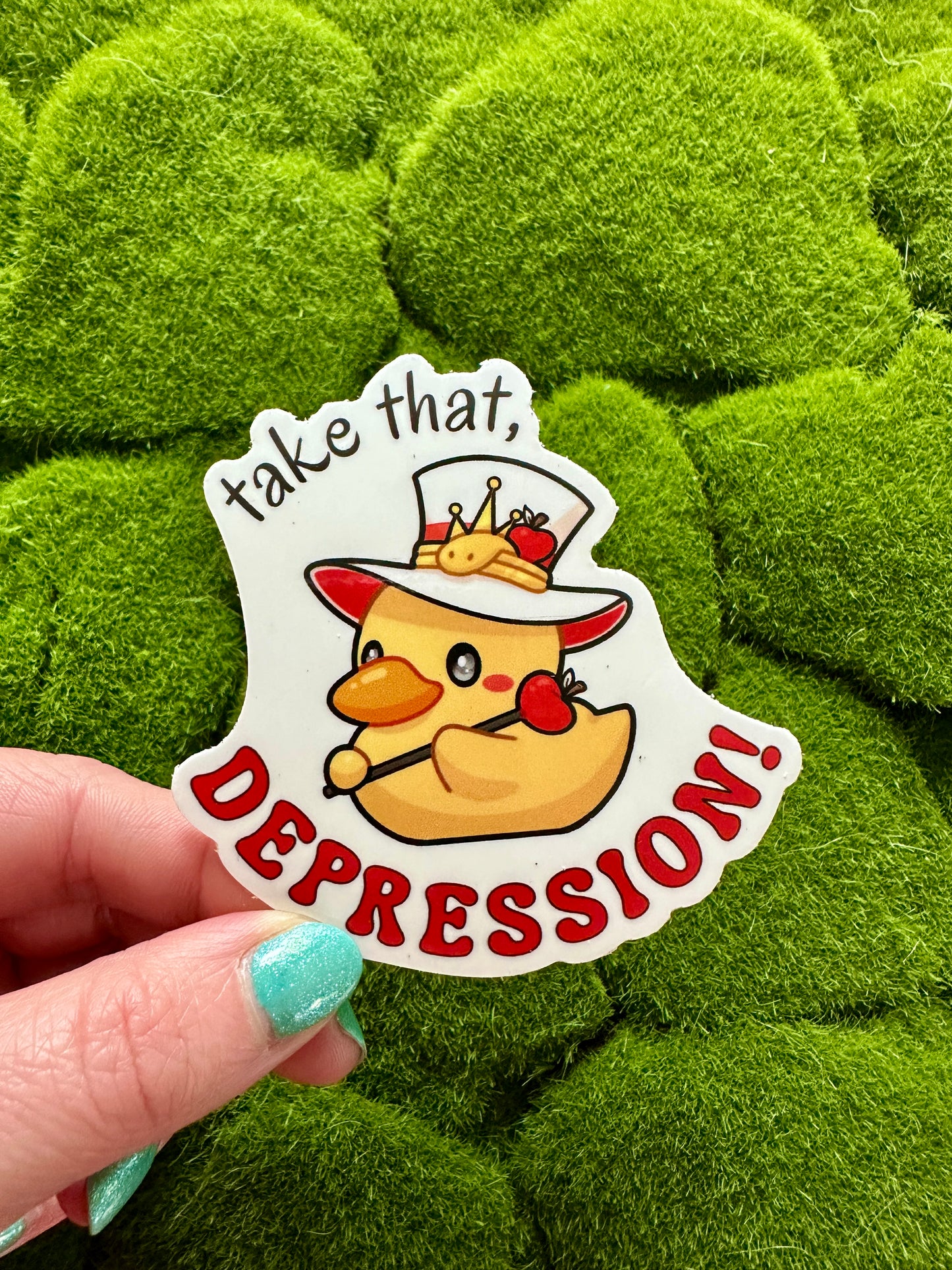 Hazbin Hotel - "Take That, Depression" Lucifer Duck Sticker