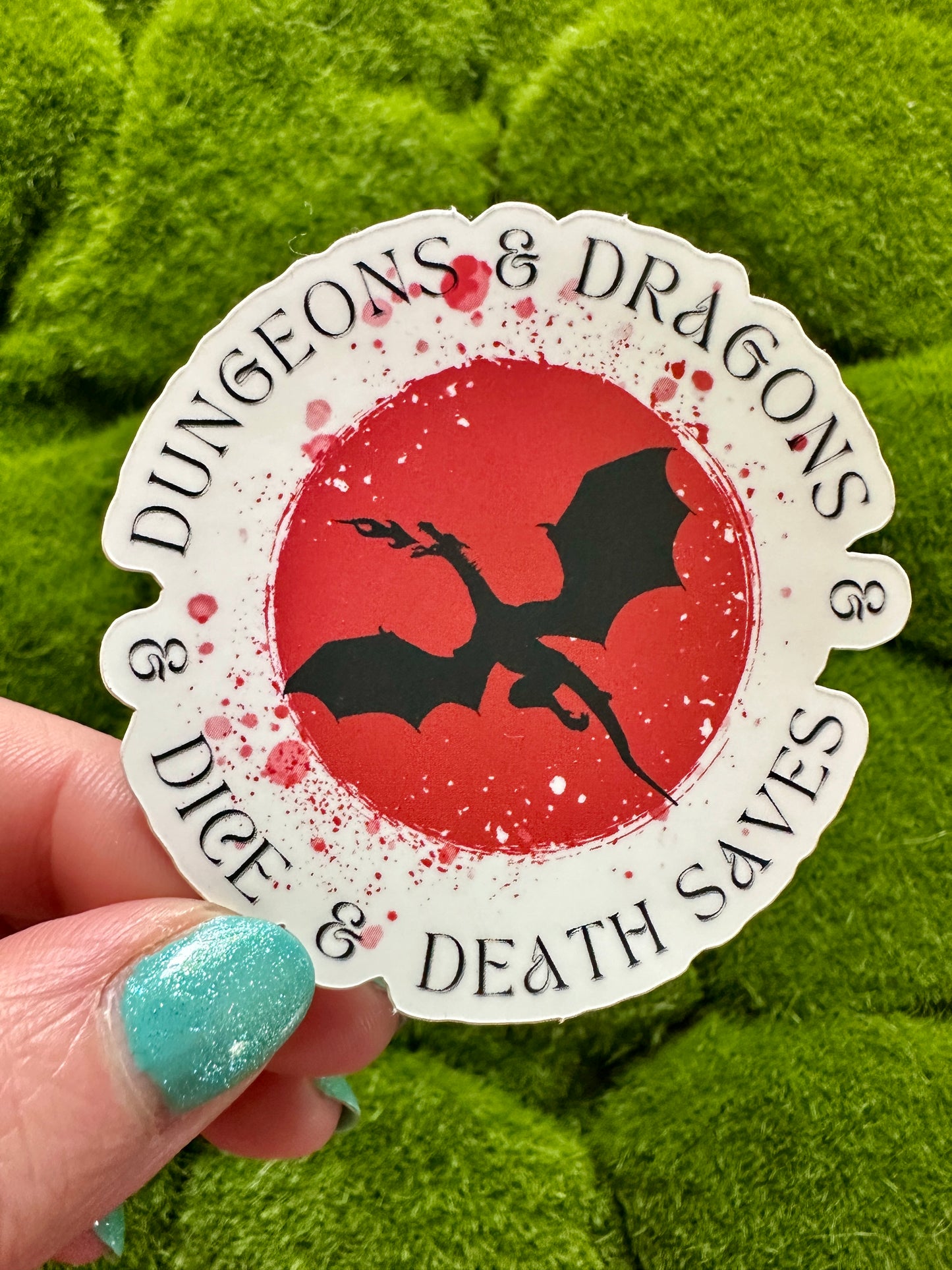 D&D & Dice & Death Saves Sticker