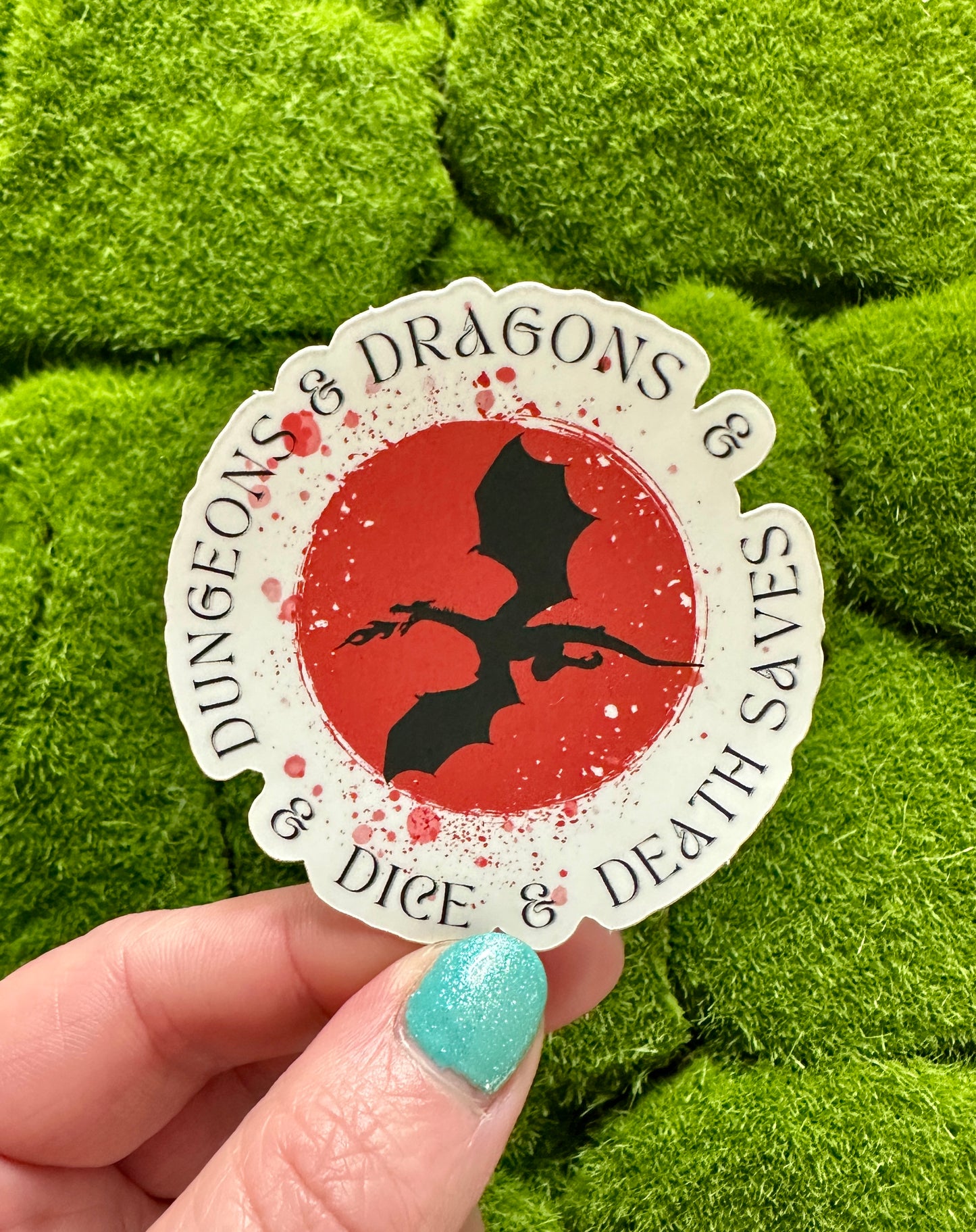 D&D & Dice & Death Saves Sticker