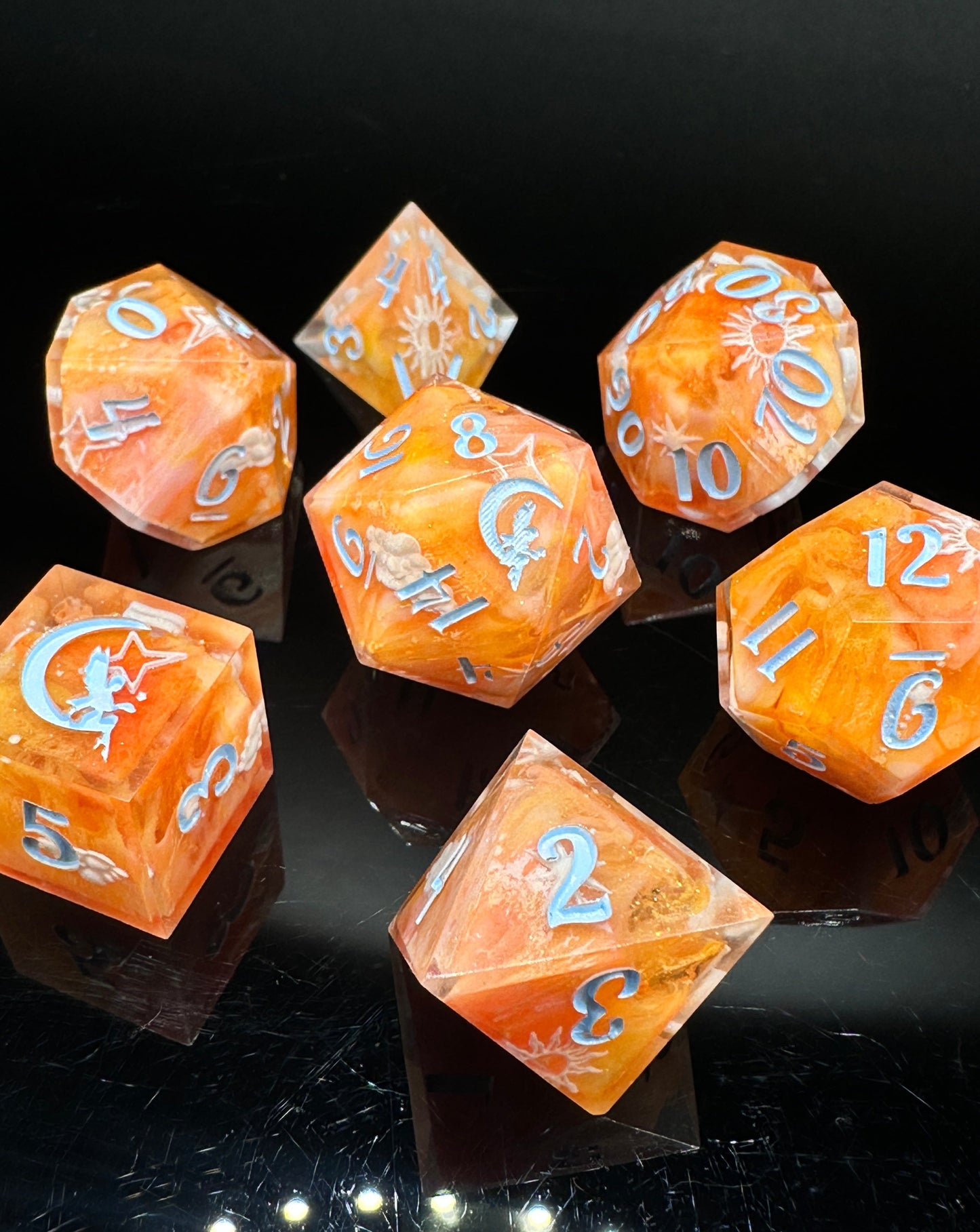 "Radiant Dawn" 7pc Dice Set