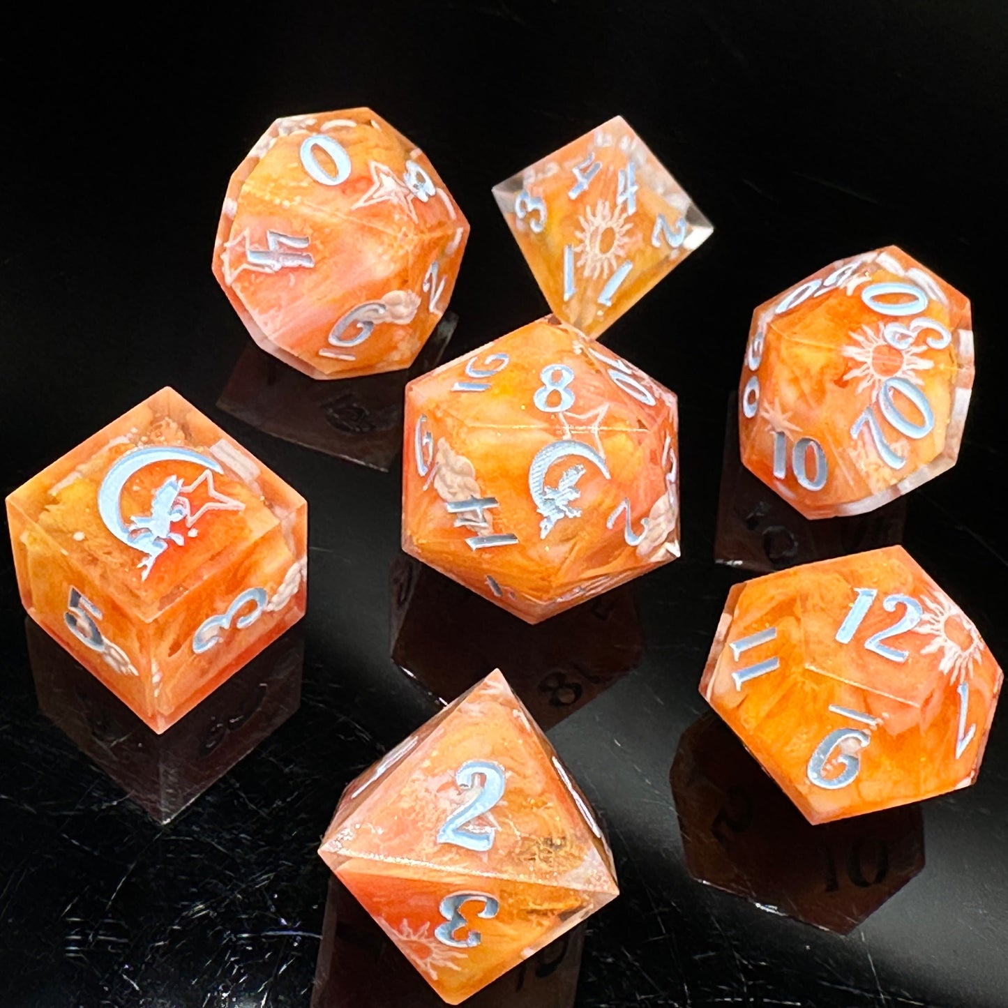 "Radiant Dawn" 7pc Dice Set