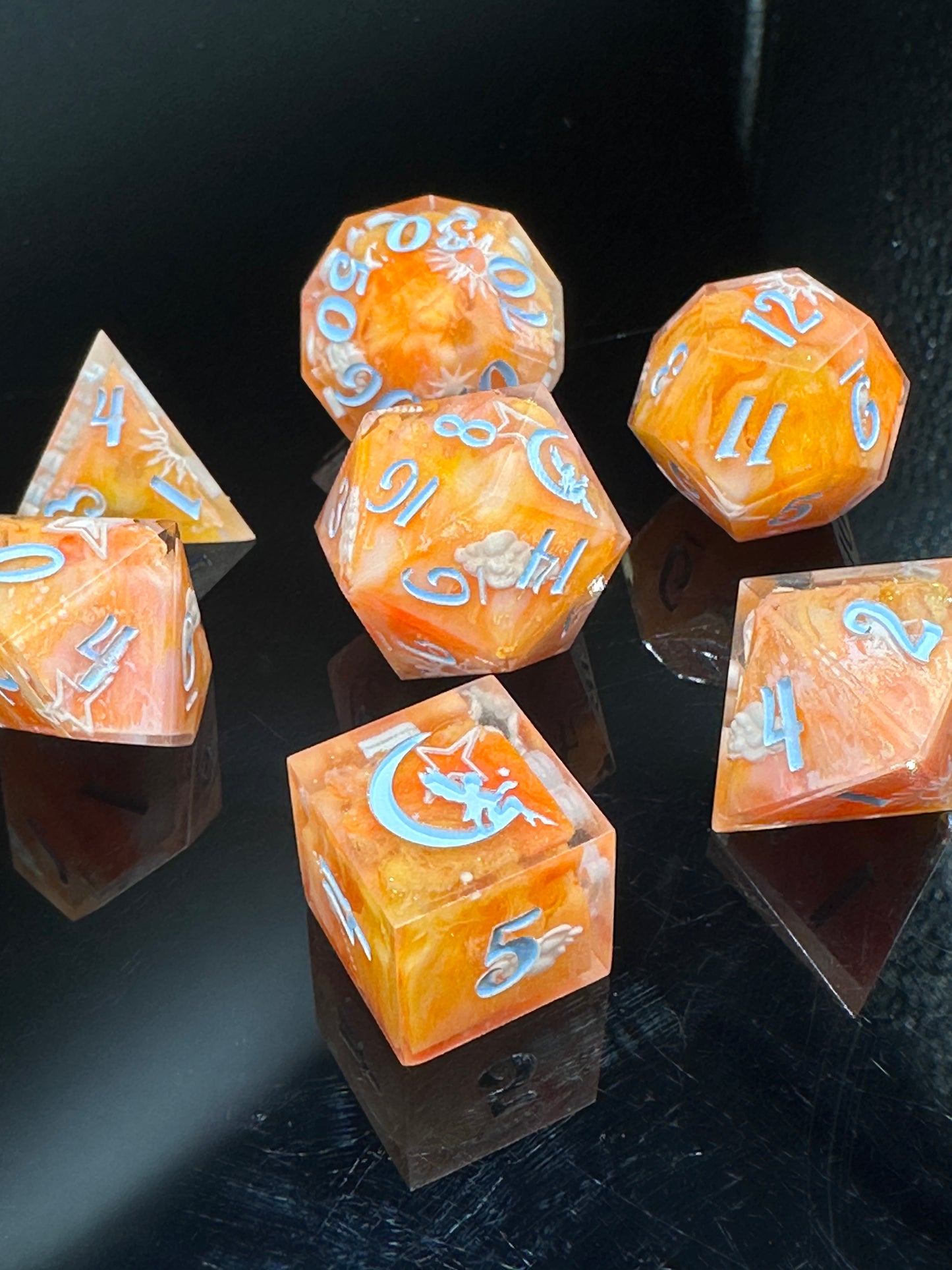 "Radiant Dawn" 7pc Dice Set