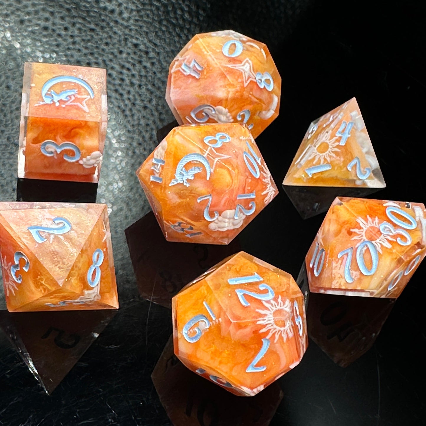 "Radiant Dawn" 7pc Dice Set