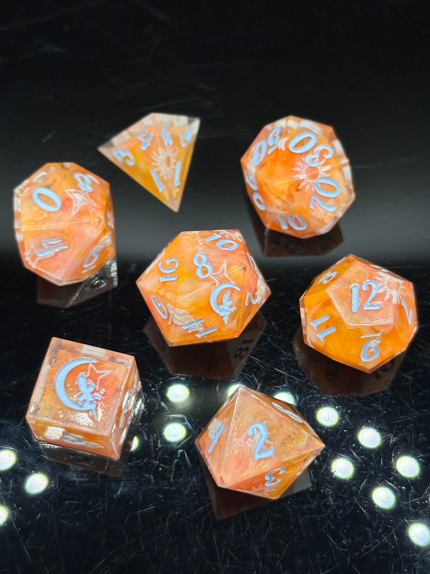 "Radiant Dawn" 7pc Dice Set