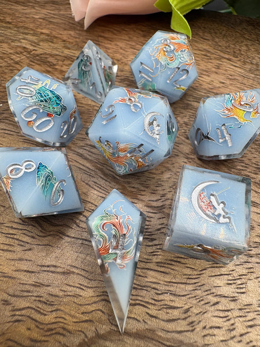 "Phoenix Territory" 8pc Dice Set