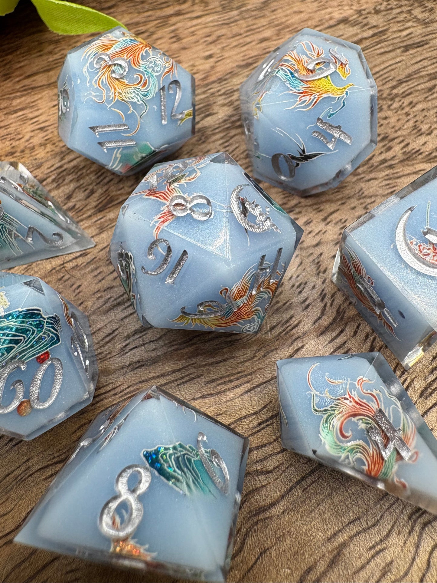 "Phoenix Territory" 8pc Dice Set