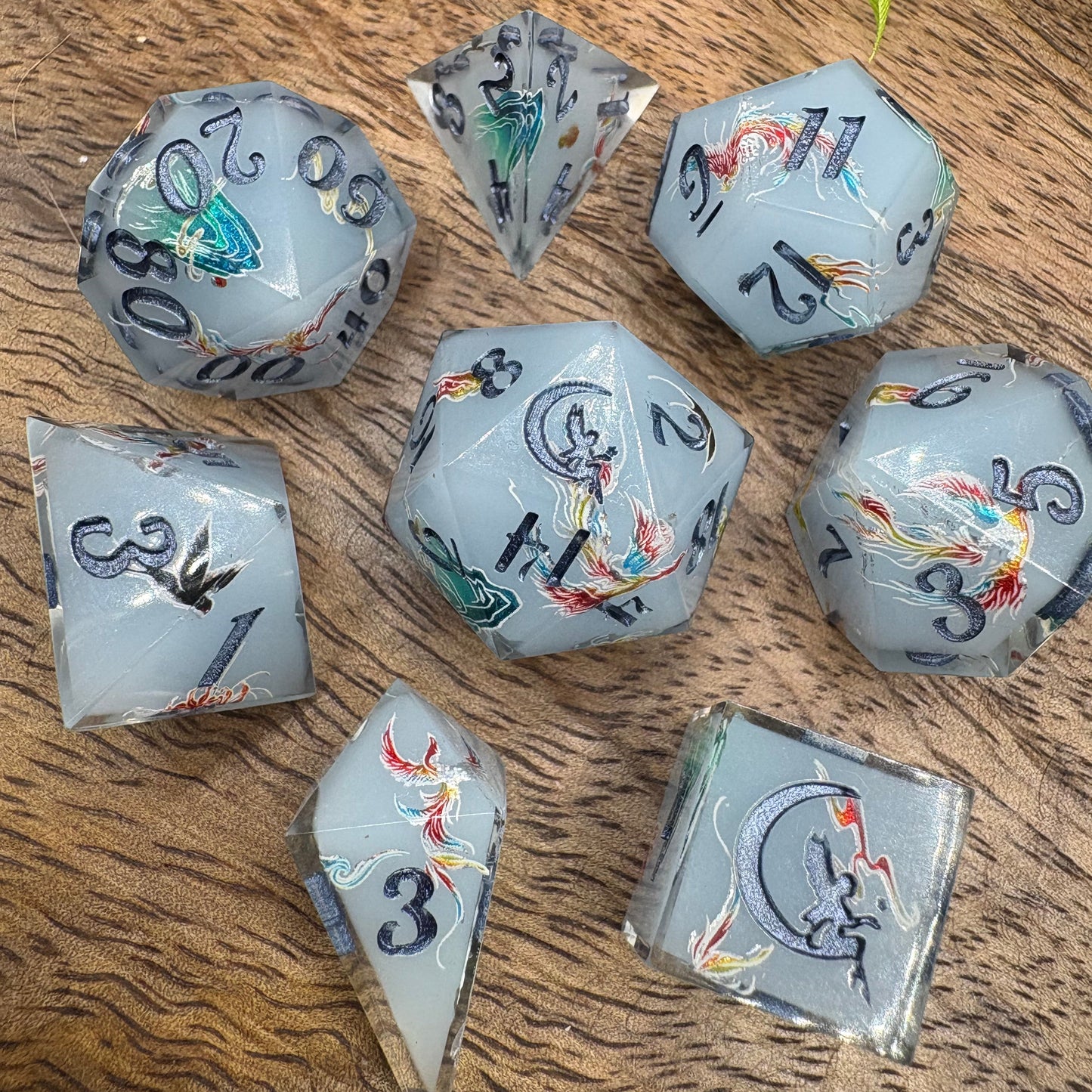 "Phoenix Territory" 8pc Dice Set