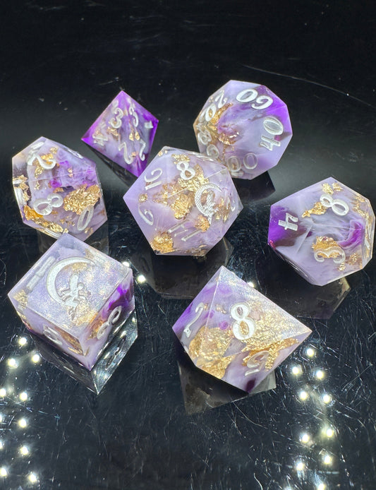 "Lady in Lilac" 7Pc Dice Set