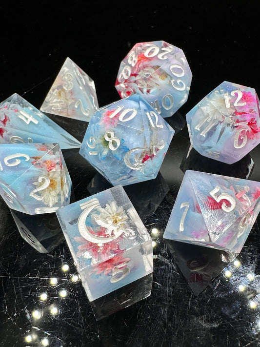 "Mystic Petal" 8Pc Dice Set