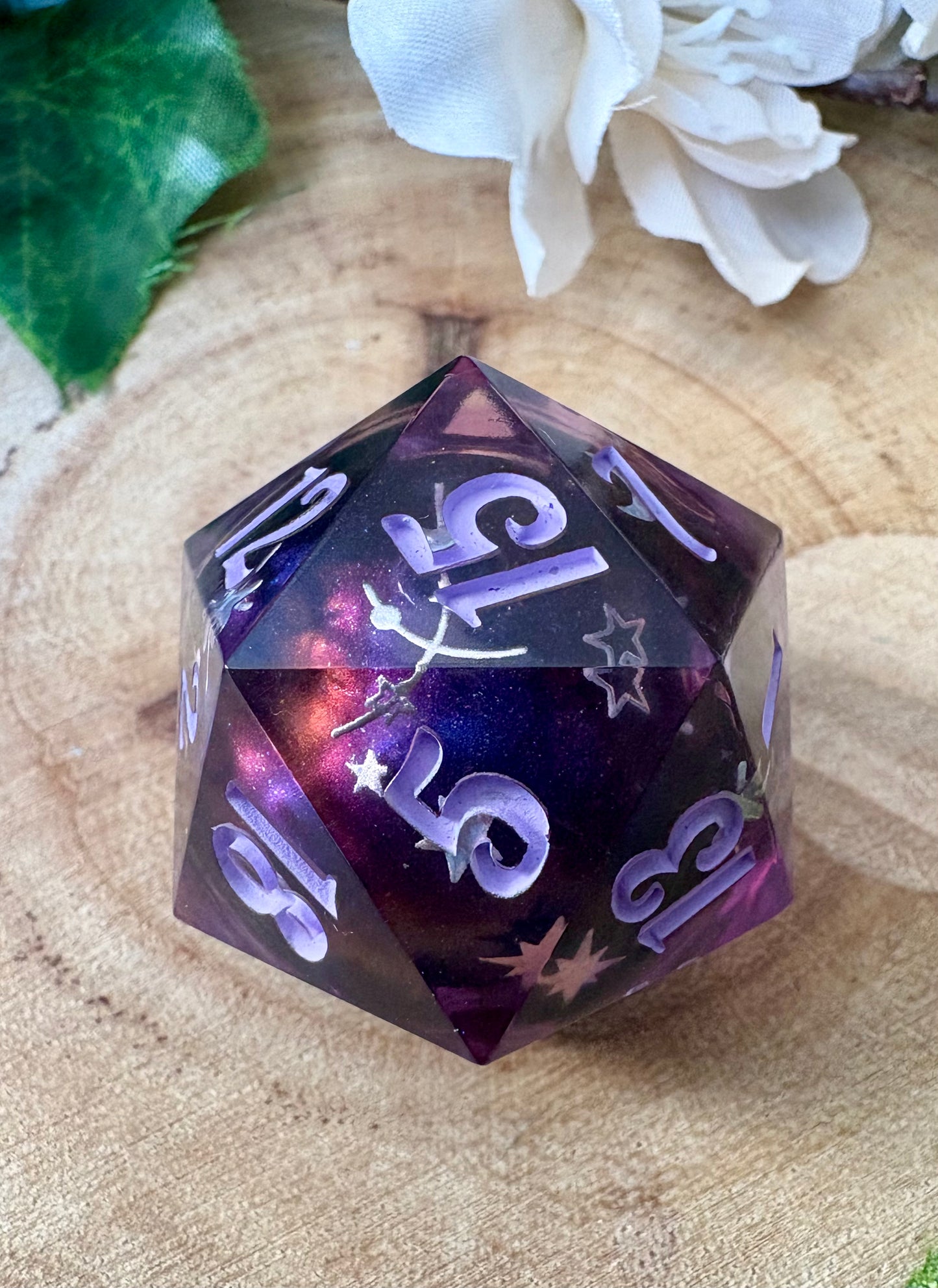 "Cosmic Inkwell" Liquid Core Jumbo D20