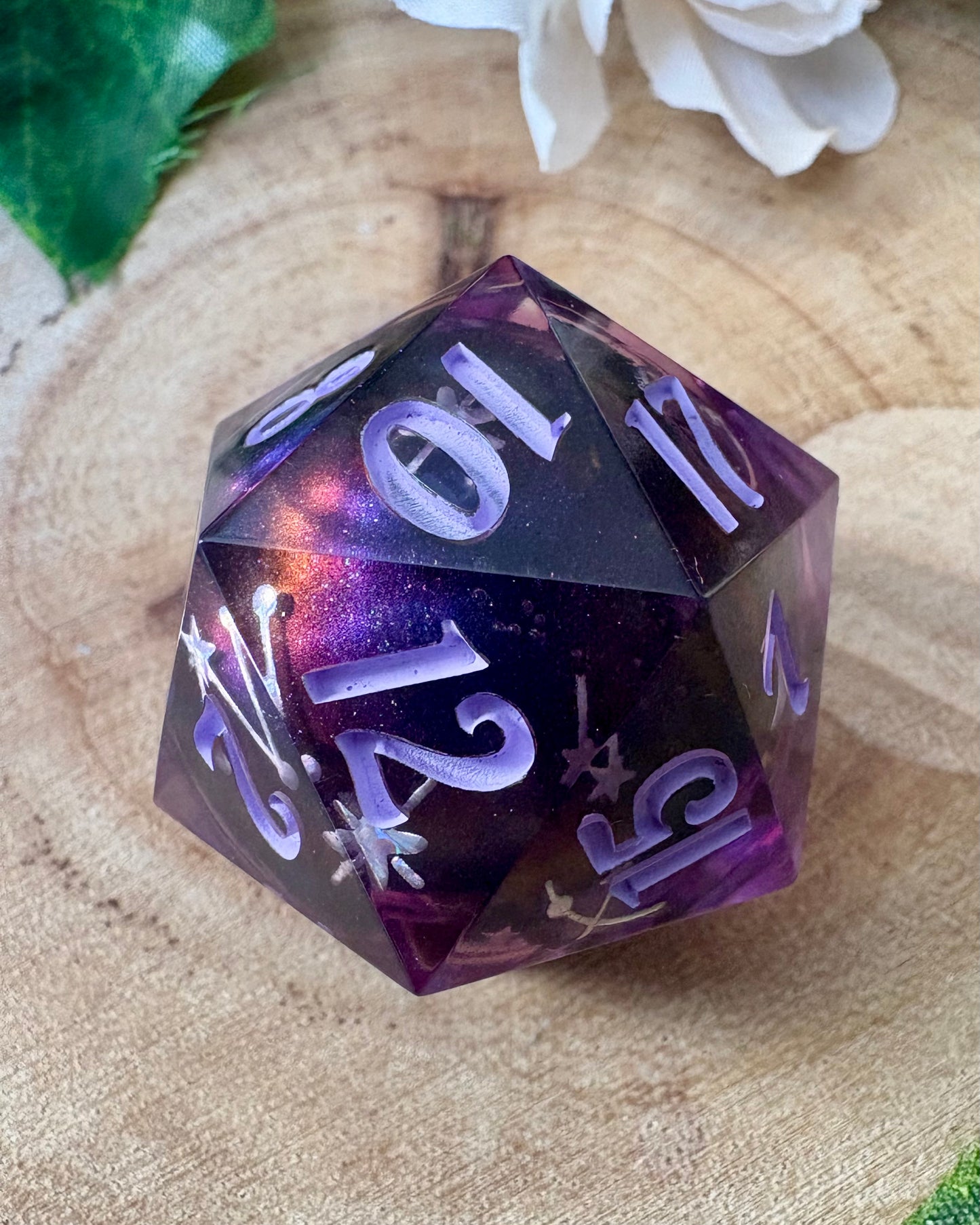 "Cosmic Inkwell" Liquid Core Jumbo D20