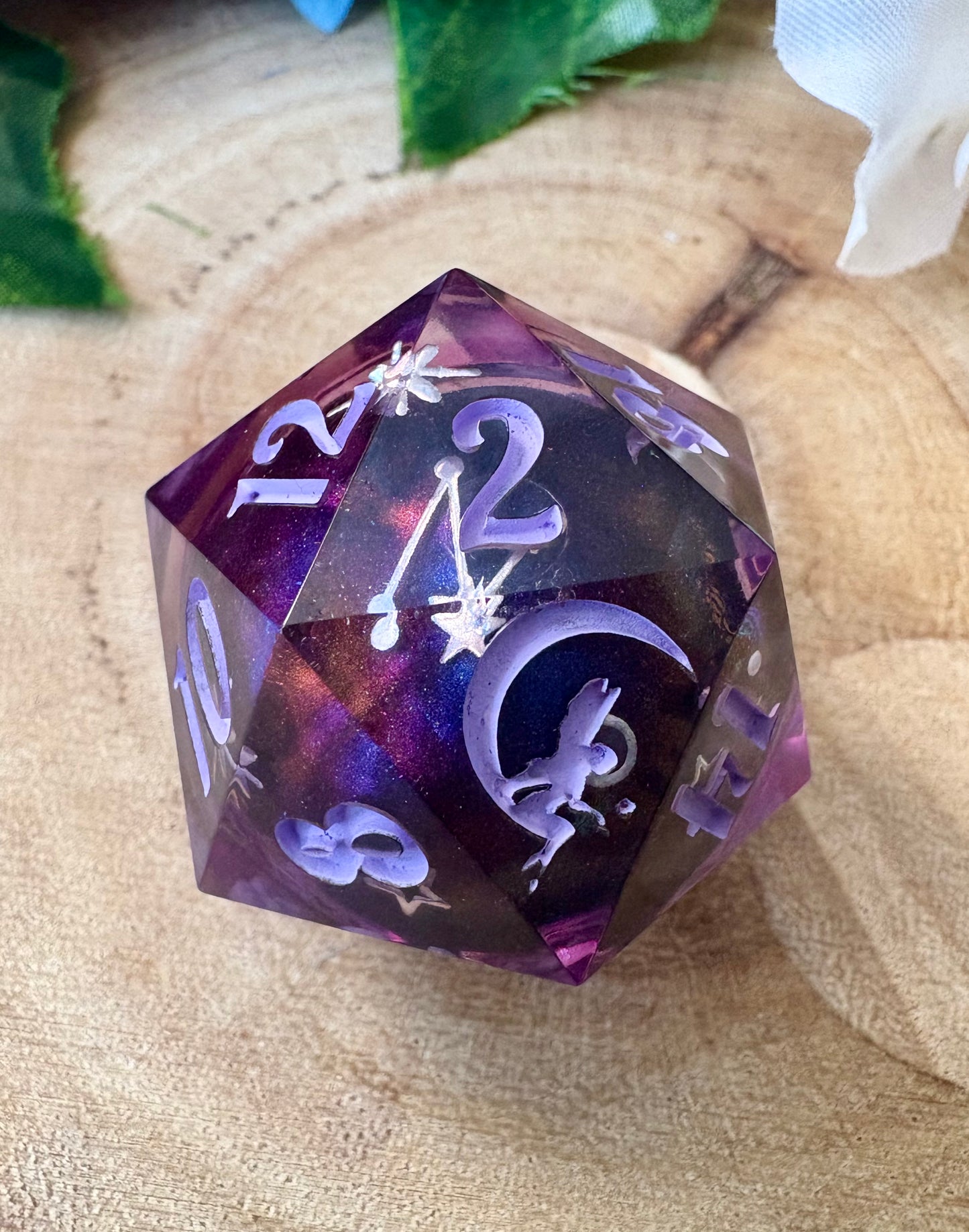 "Cosmic Inkwell" Liquid Core Jumbo D20