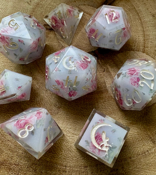 "Gossamer Bloom" Dice Set
