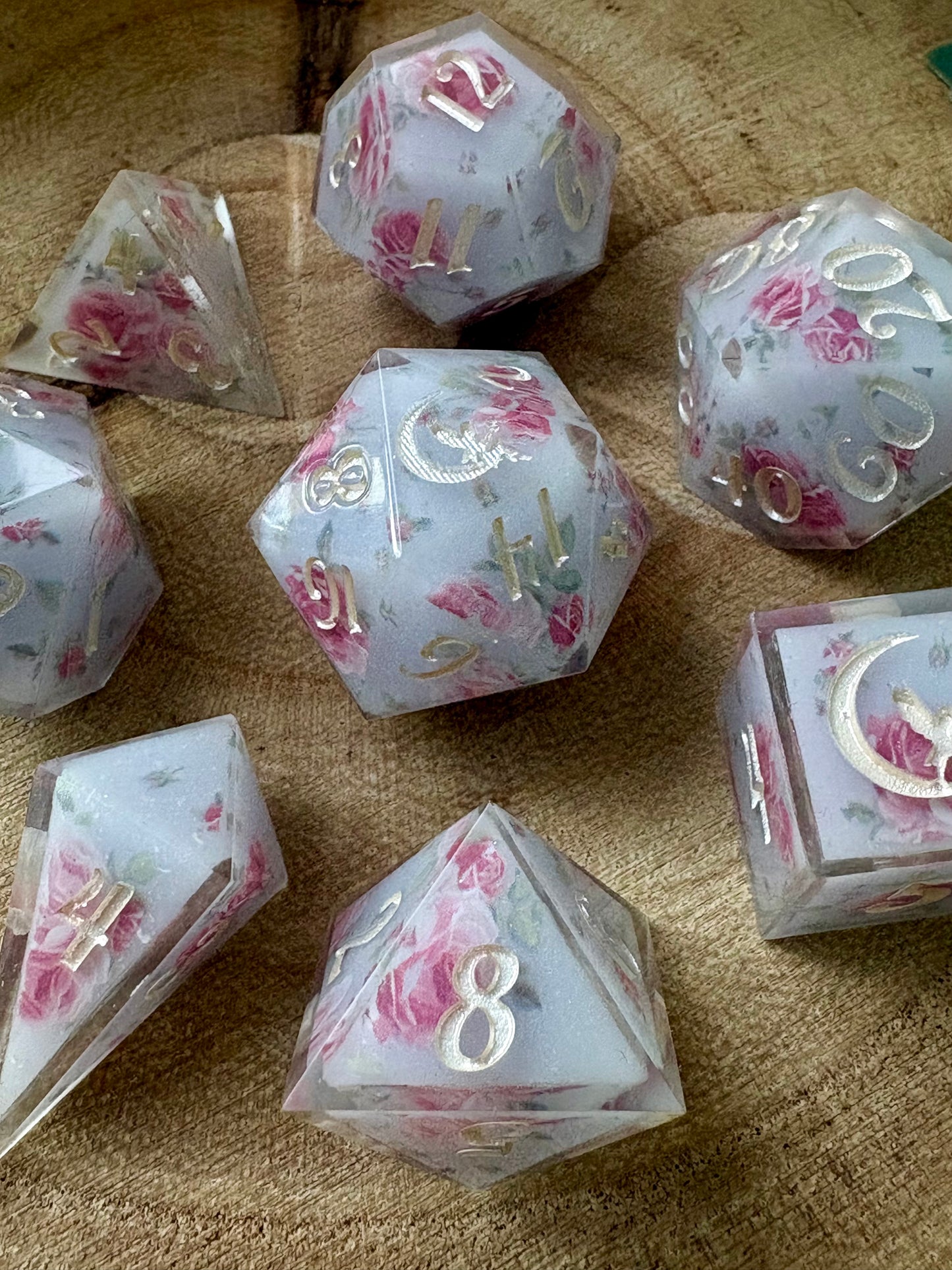 "Gossamer Bloom" Dice Set