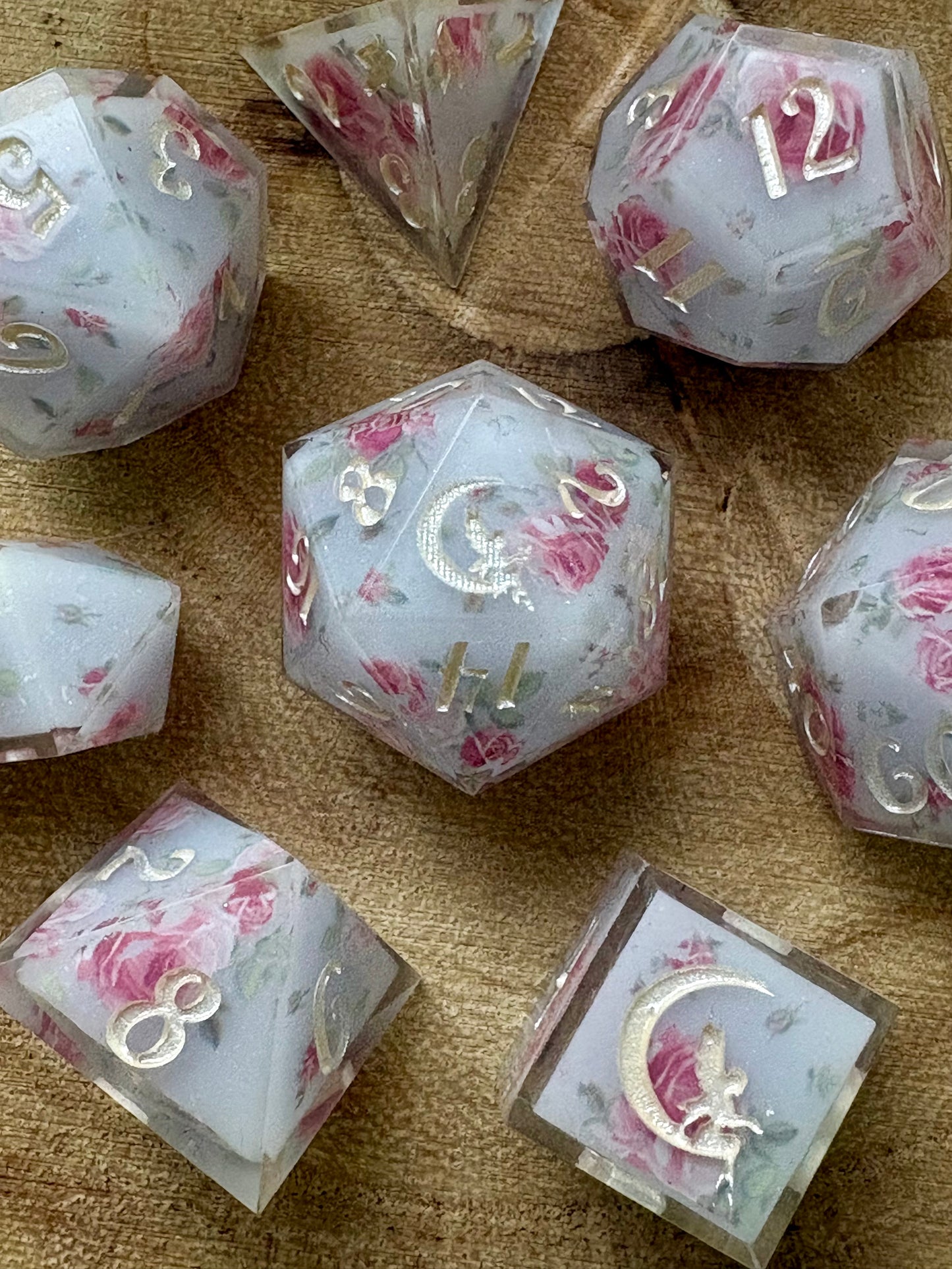 "Gossamer Bloom" Dice Set