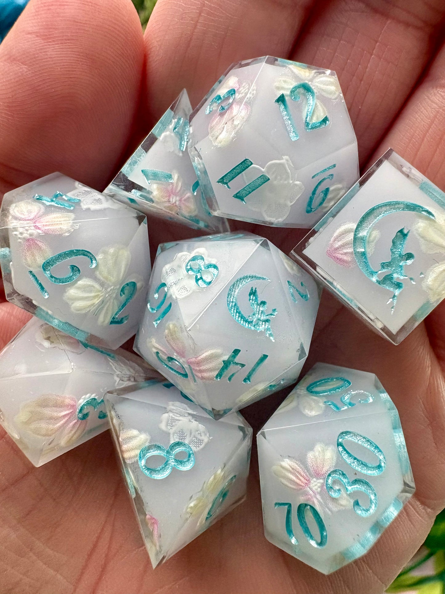 "Moonlight Tryst" Dice Set