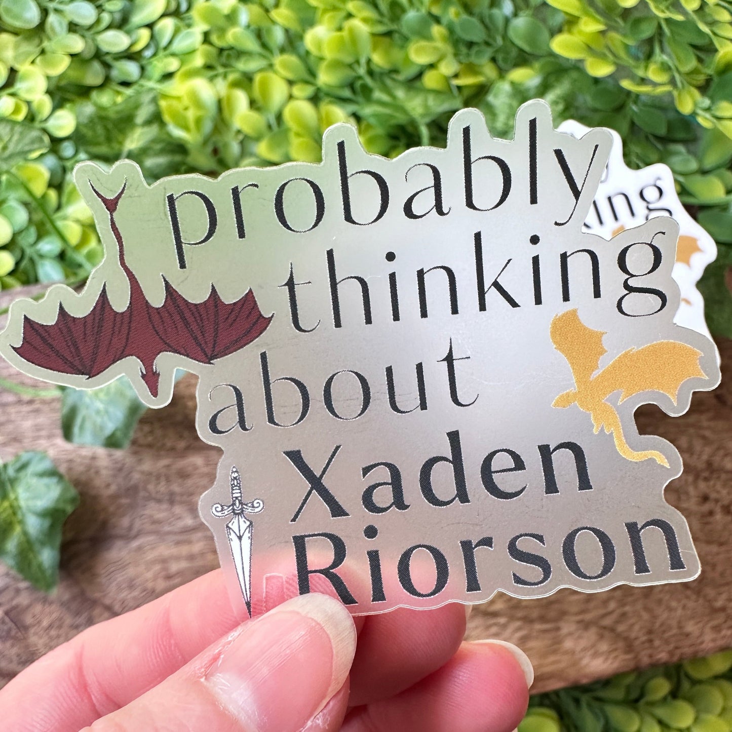 Probably Thinking About Xaden Riorson Sticker (Fourth Wing)